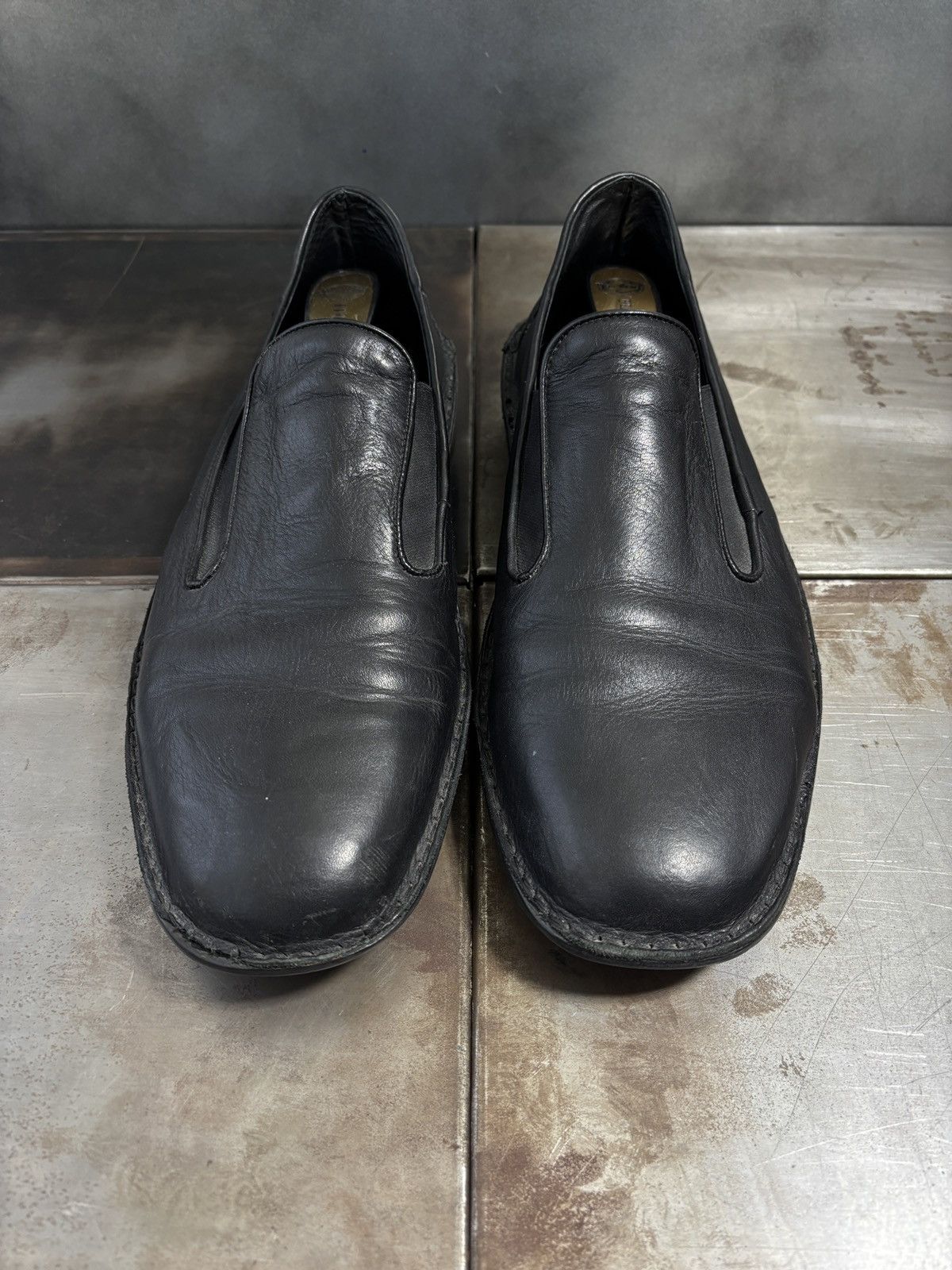 Bruno Bordese 2000s Clone by Bruno Bordese Leather Loafers Designer Square Size US 12 / EU 45 - 7 Thumbnail