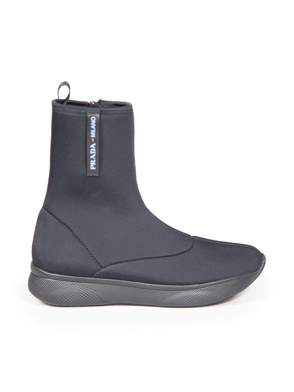 image of Prada Black Neoprene Ankle Boots, Women's (Size 6)