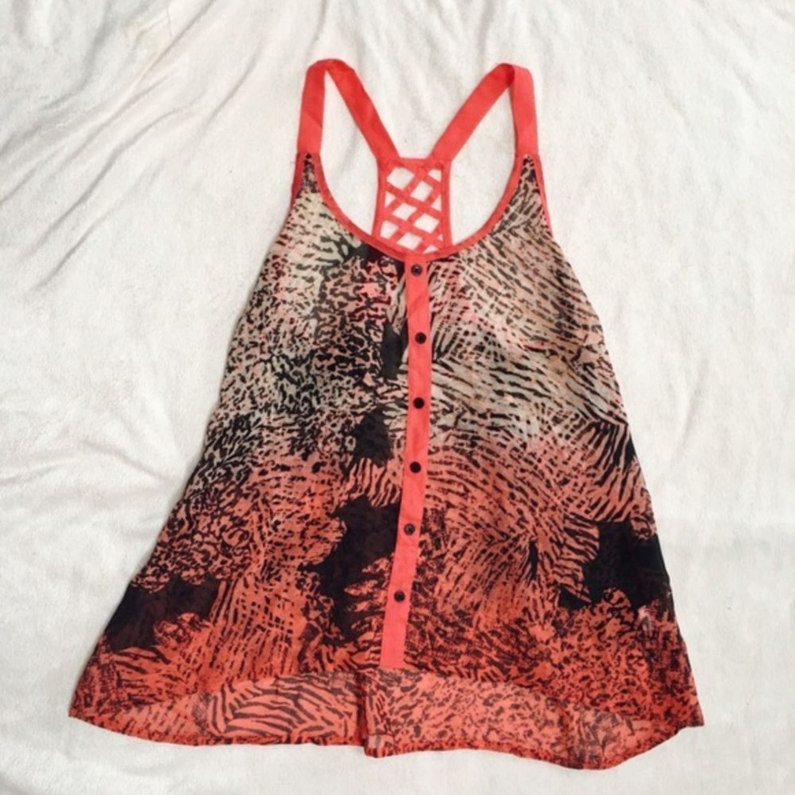 Other Band of Gypsies Semi-Sheer Animal Print Tank Top | Sz S Size S / US 4 / IT 40 - 2 Thumbnail