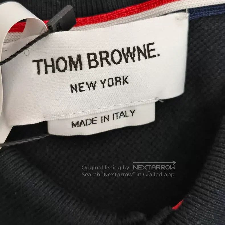 Thom Browne Thom Browne Navy Blue Striped Animal Embroidered Short Sle Size US XS / EU 42 / 0 - 2 Thumbnail