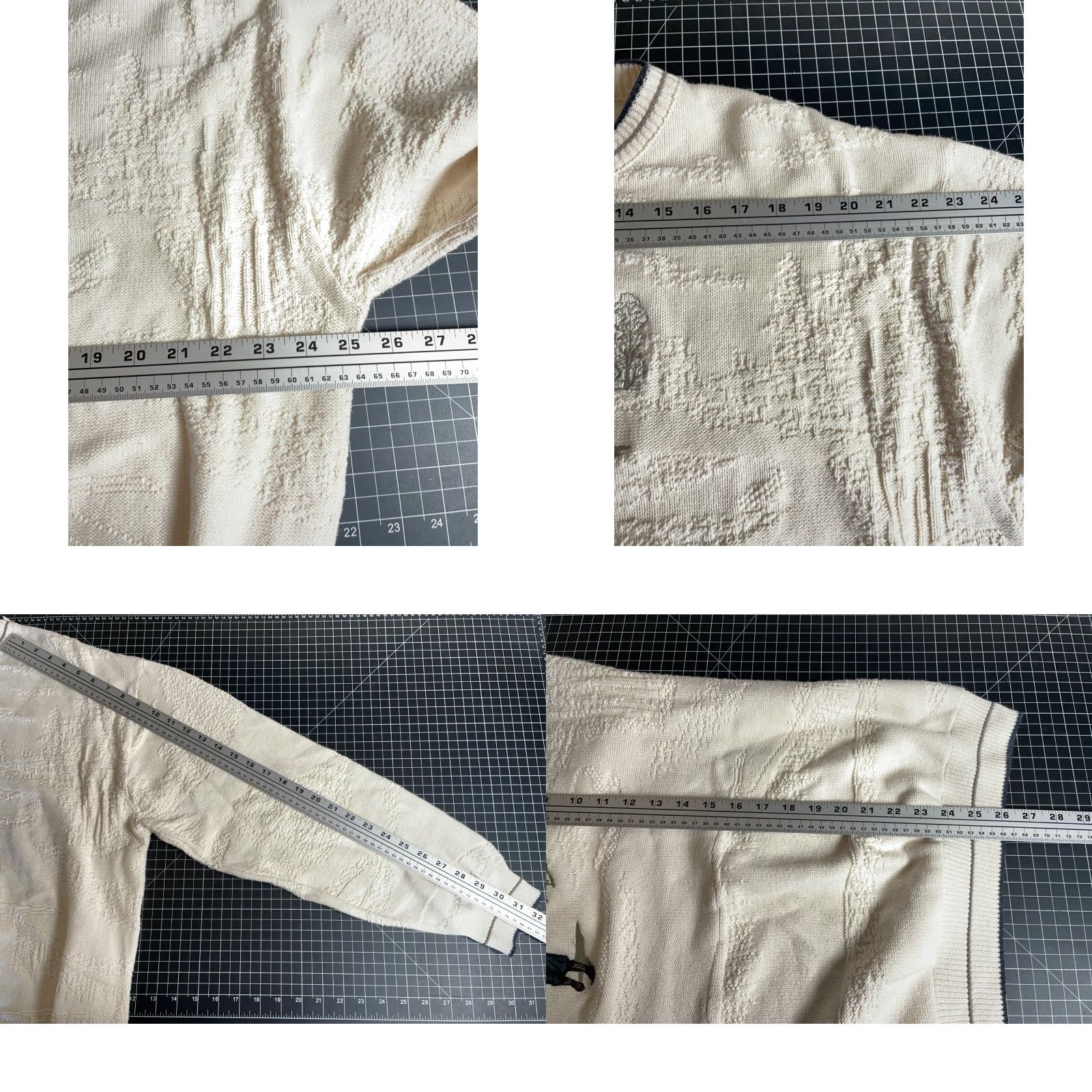 Vintage VINTAGE 90s Golf Motif Sweater Trader Bay Men Large Ivory Embroidered Knit Cotton Textured Crew Neck Pullover Casual Adults Mens Size US L / EU 52-54 / 3 - 8 Thumbnail