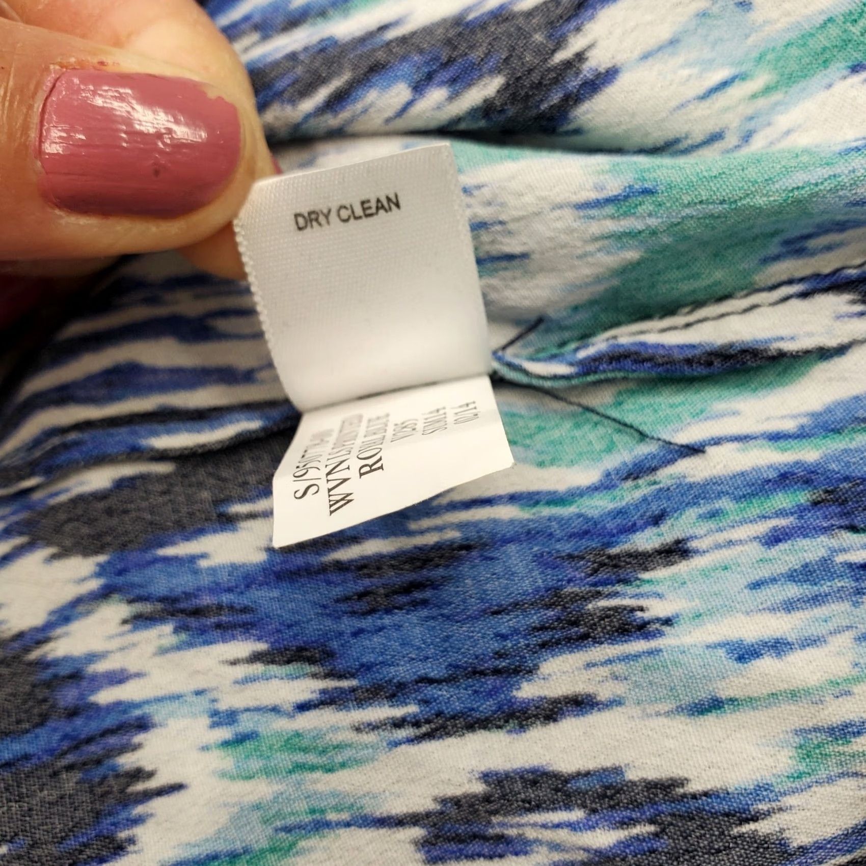 Banana Republic Banana Republic Dress Women's 4 V Neck Button Tie Midi Sheath Roll Tab Sleeve Multicolor Geometric 100% Rayon Spring Summer Womens Size 4 Size S / US 4 / IT 40 - 8 Thumbnail
