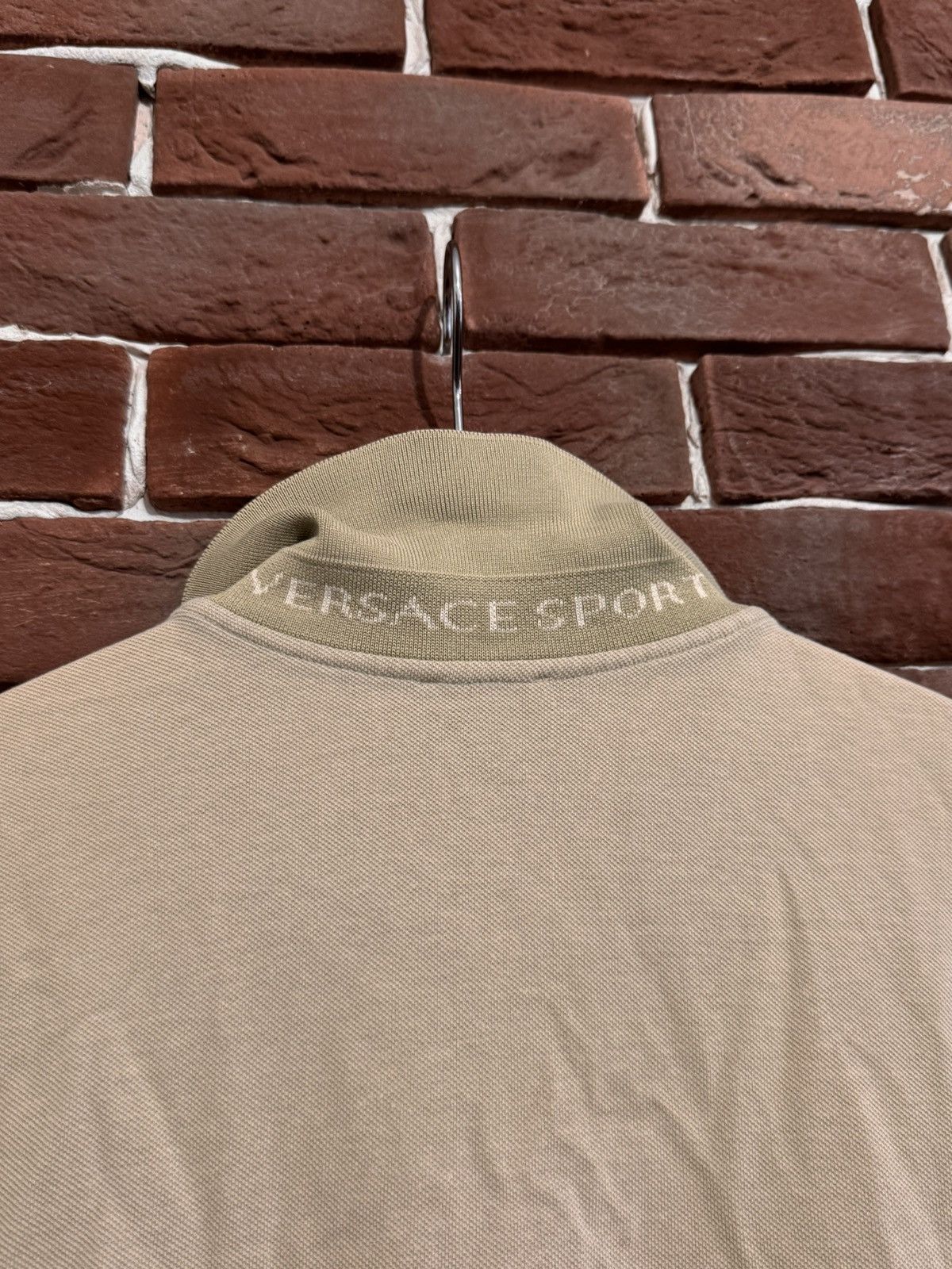 Versace × Versace Jeans Couture × Vintage Vintage Versace Sport Neck Logo Polo Rare Spellout Large Size US L / EU 52-54 / 3 - 4 Thumbnail