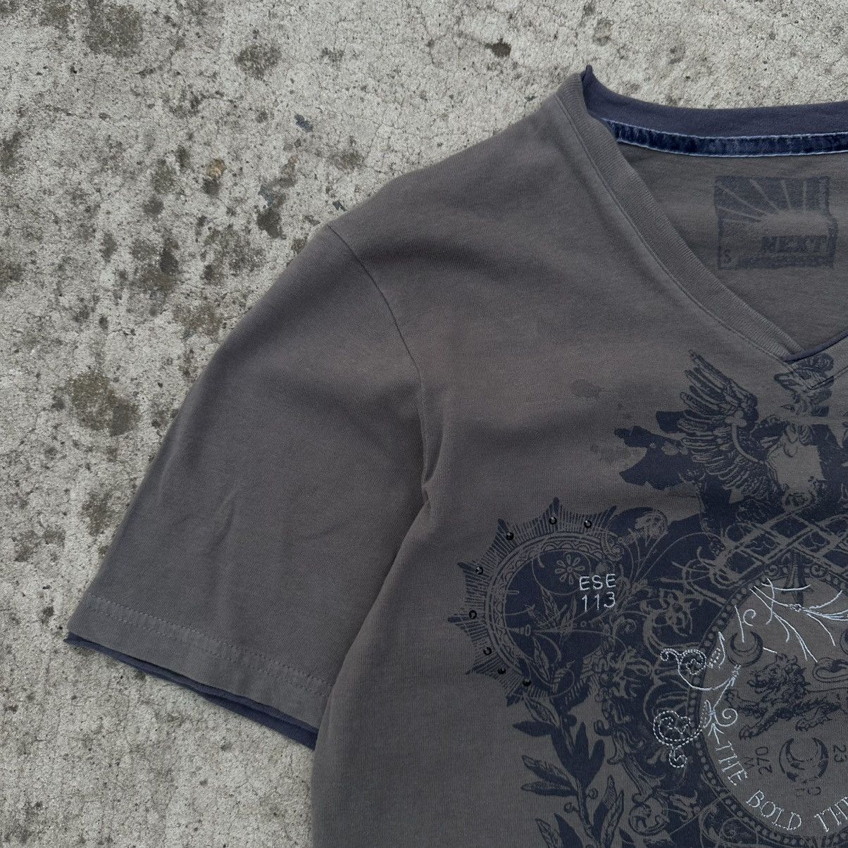 NEXT Vintage Japanese Style Next V Neck T-shirts Grunge Y2K 00s Size US S / EU 44-46 / 1 - 4 Thumbnail