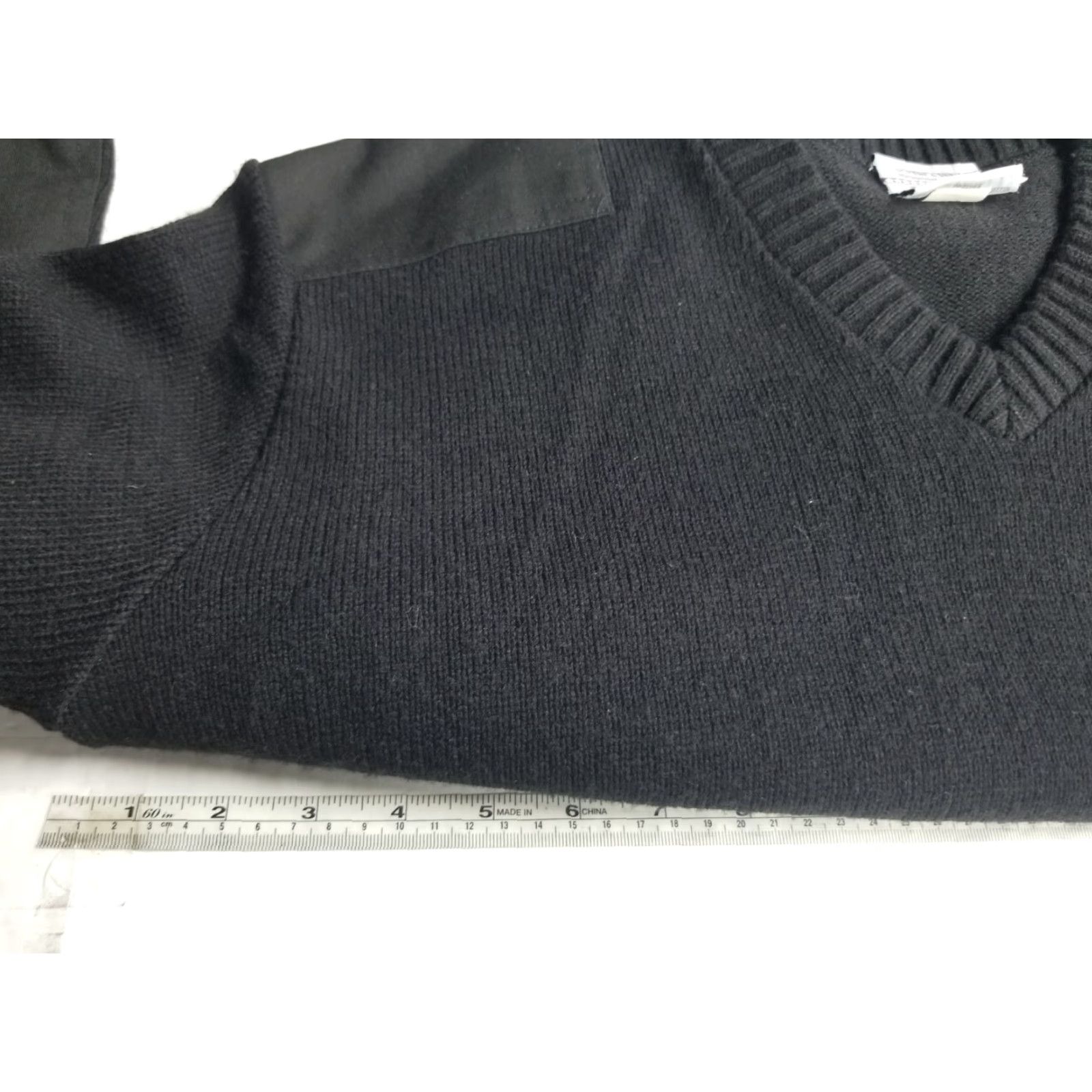 Vintage VINTAGE Sharf and Breit Pullover Sweater V-Neck Long Sleeve Black Knit Military 90s City Army Marine Patriotic Mens L Size US L / EU 52-54 / 3 - 3 Thumbnail