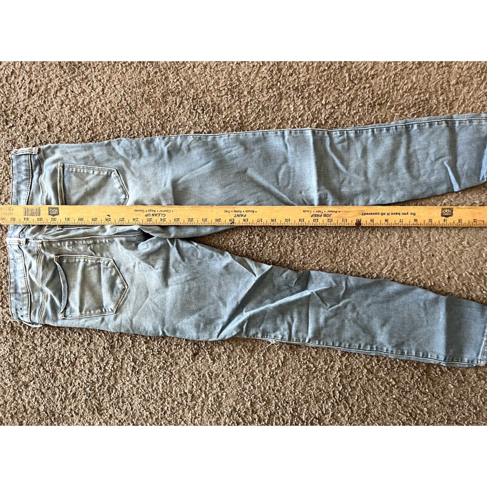 Abercrombie & Fitch Abercrombie & Fitch Jegging Jeans 2R Womens Low Rise Blue Stretch 26x29 Distressed Denim Cotton Spandex Embroidered Logo Size 26" / US 2 / IT 38 - 7 Thumbnail