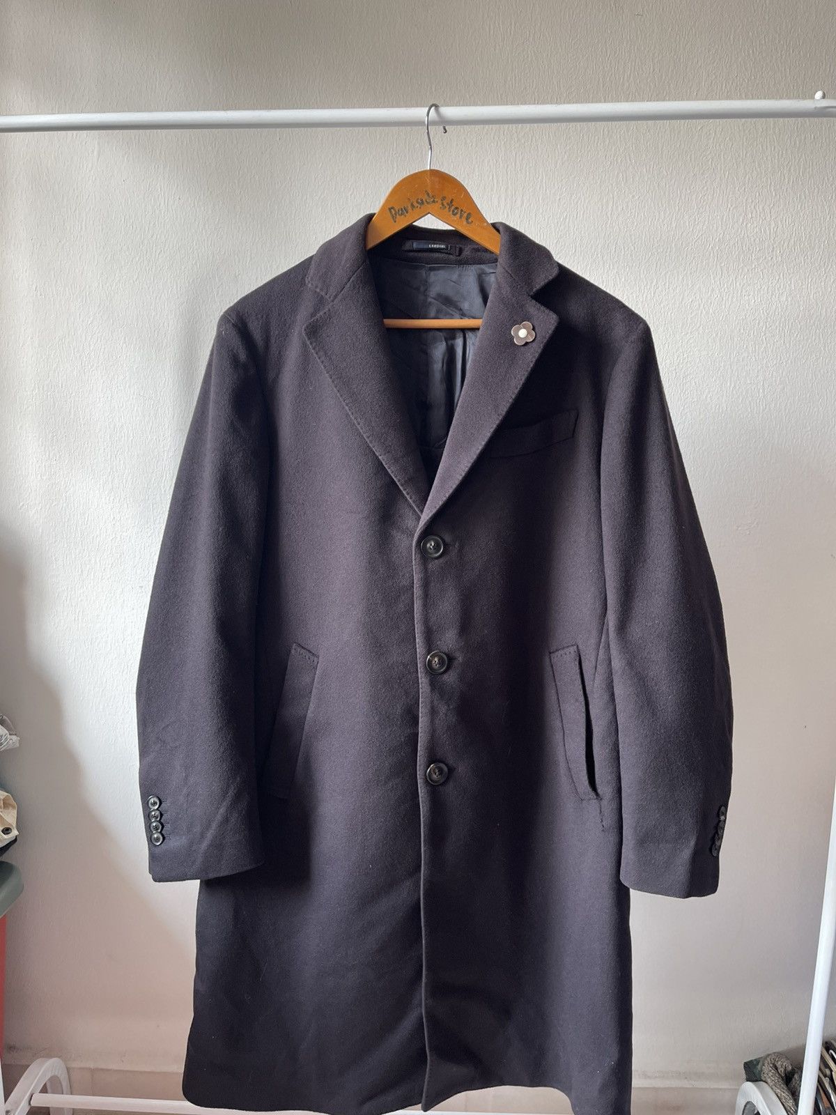 Lardini Lardini Lana Wool Pin Coat Size US M / EU 48-50 / 2 - 5 Thumbnail