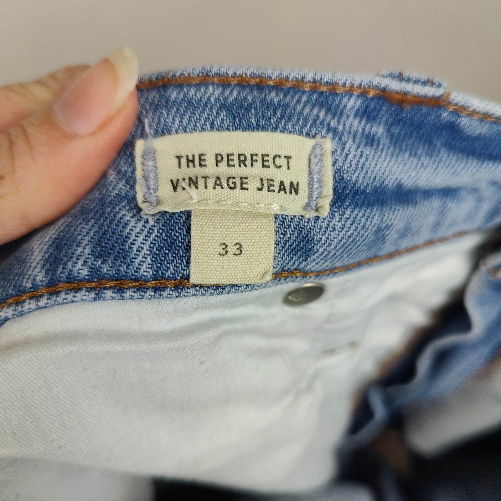 Madewell Madewell The Perfect Vintage Jeans Womens 33 Light Wash Size 33" - 8 Thumbnail