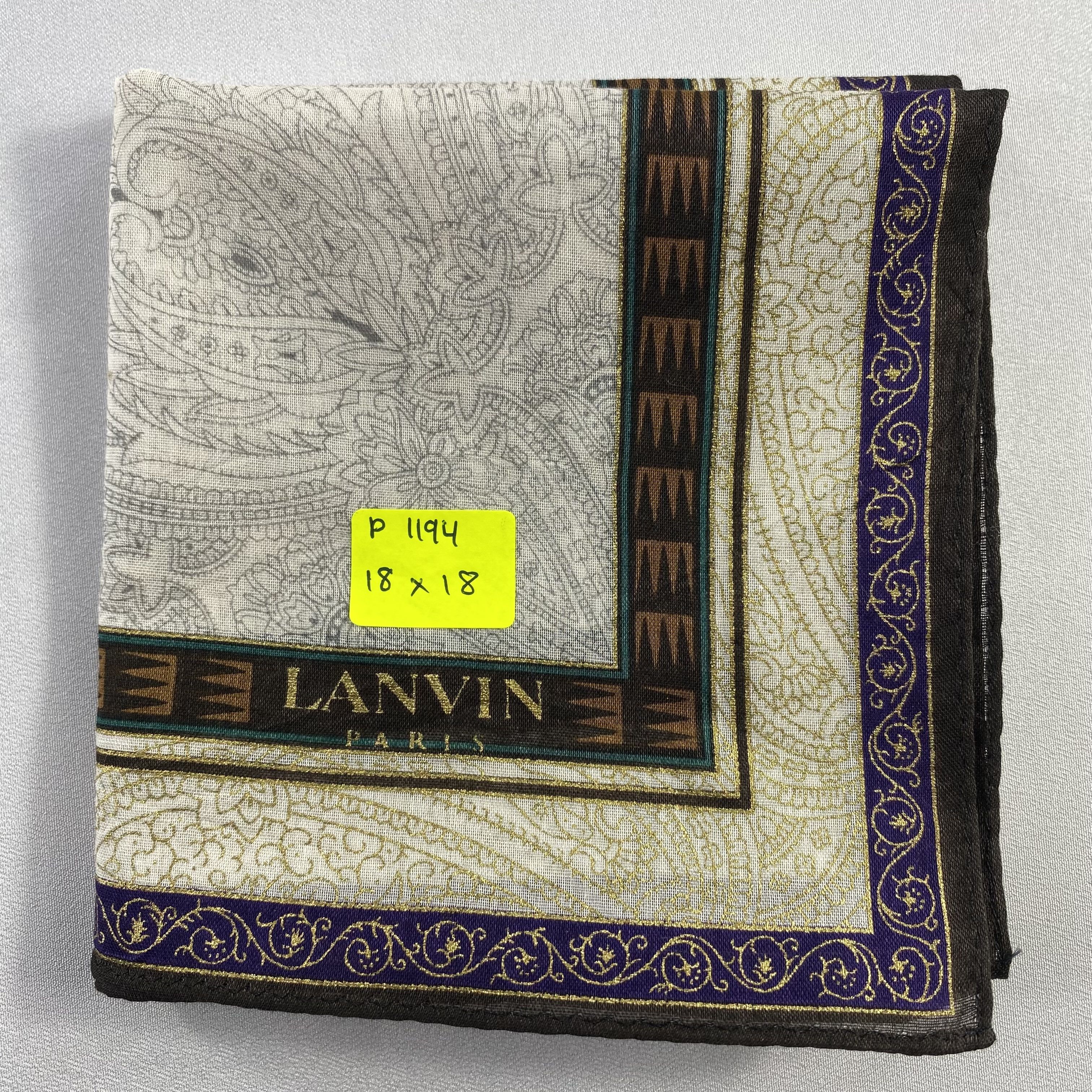 Lanvin × Vintage Lanvin Handkerchief / Neckerchief / Bandana-P1194 Size ONE SIZE - 5 Thumbnail