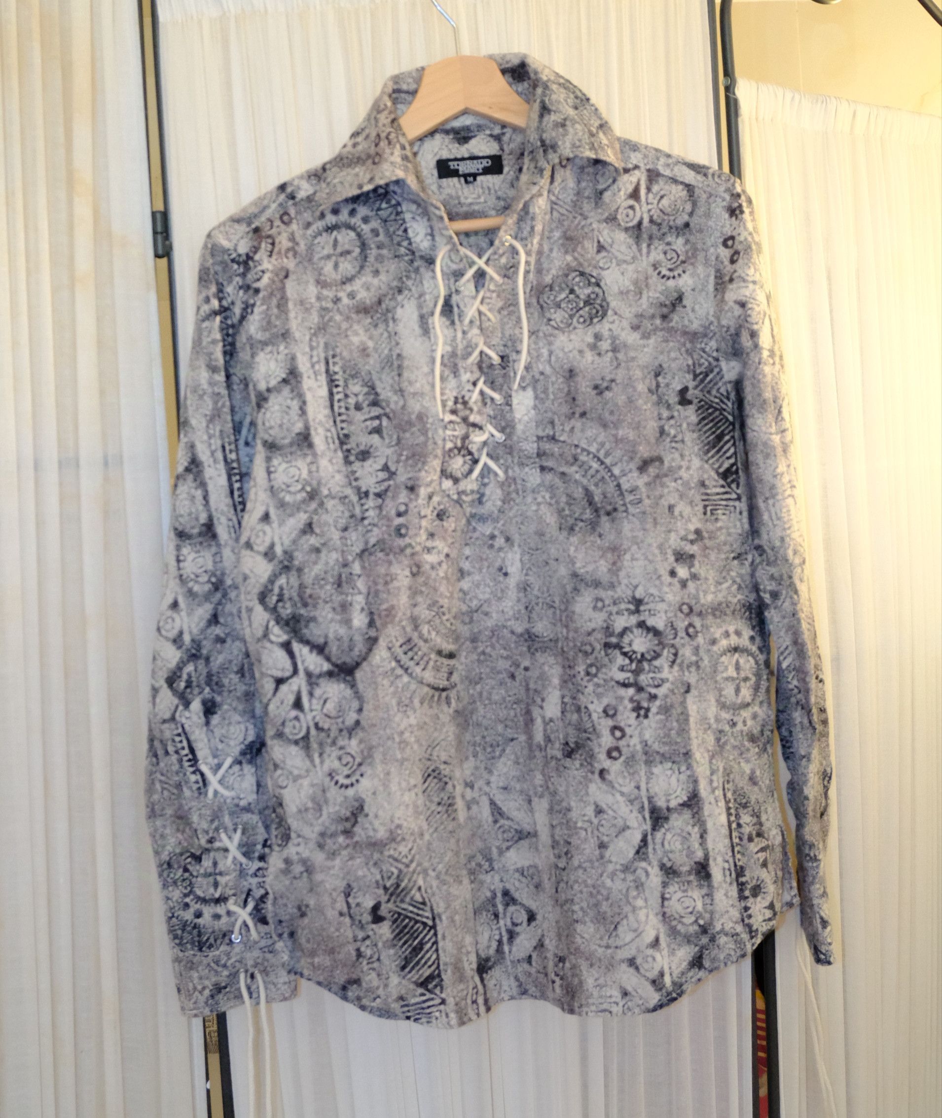 Tornado Mart Tornado mart textured lace up shirt Size US M / EU 48-50 / 2 - 4 Thumbnail