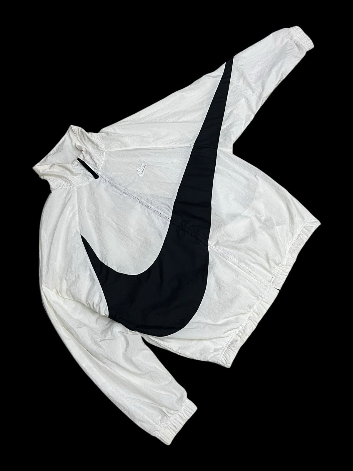 Nike Ultra Rare Vintage Nike Big Swoosh Black Tag Y2K Windbreaker Size L / US 10 / IT 46 - 2 Thumbnail