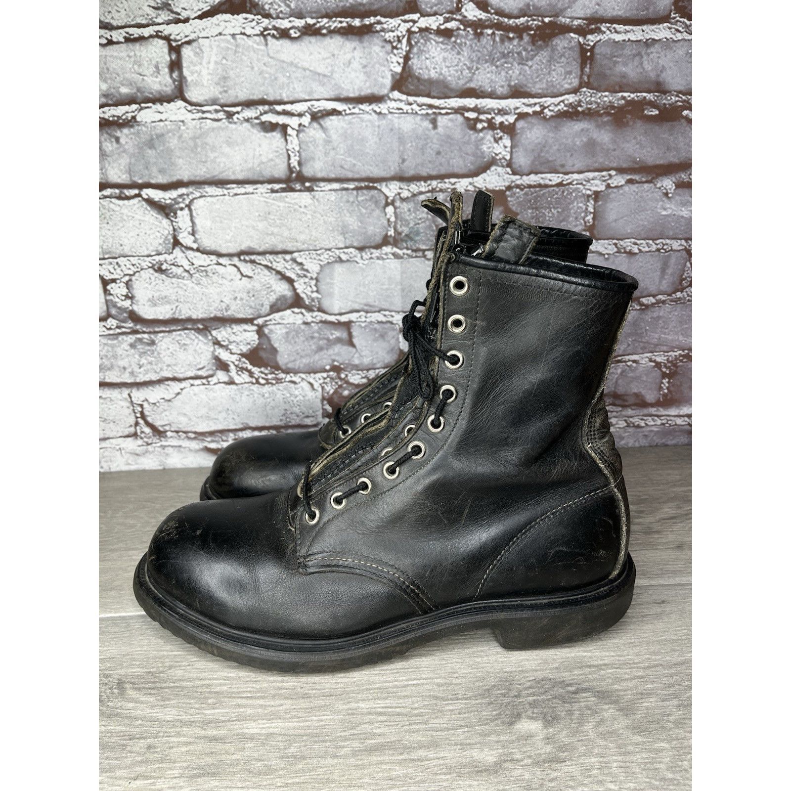 Red Wing RED WING 4473 Vintage USA BLACK LEATHER ENGINEER MILITARY BO Size US 8 / EU 41 - 21 Thumbnail