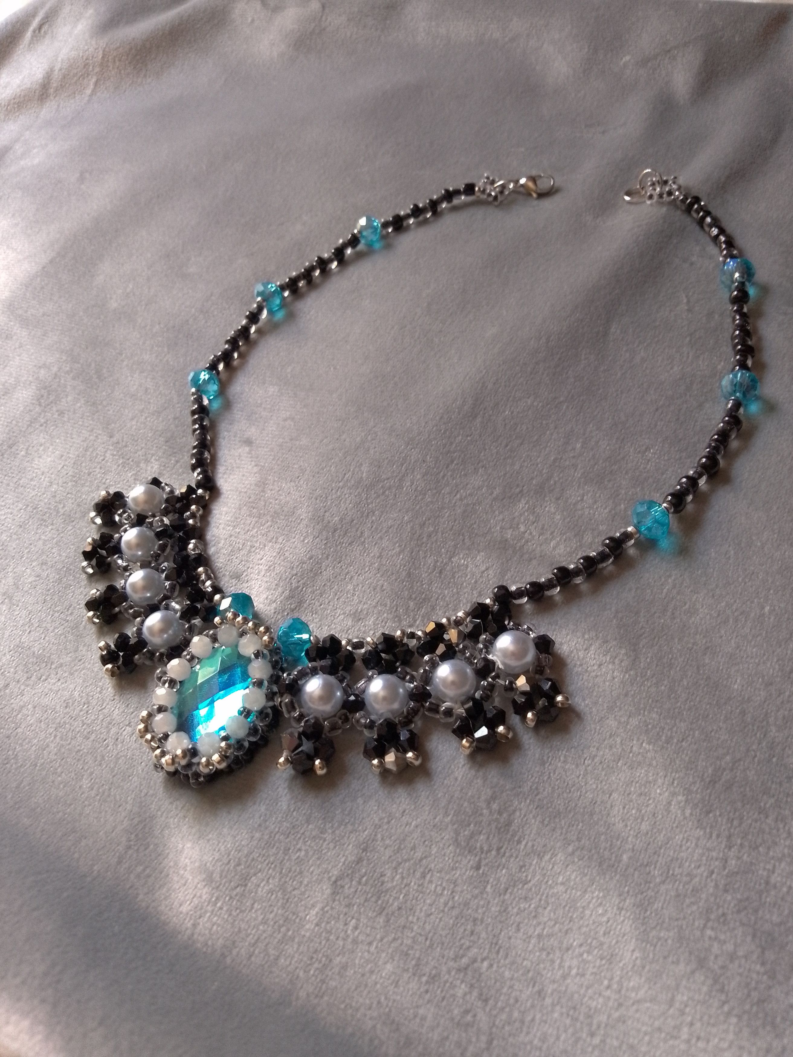 Handmade Necklace Black choker gothic victorian style Size ONE SIZE - 1 Thumbnail