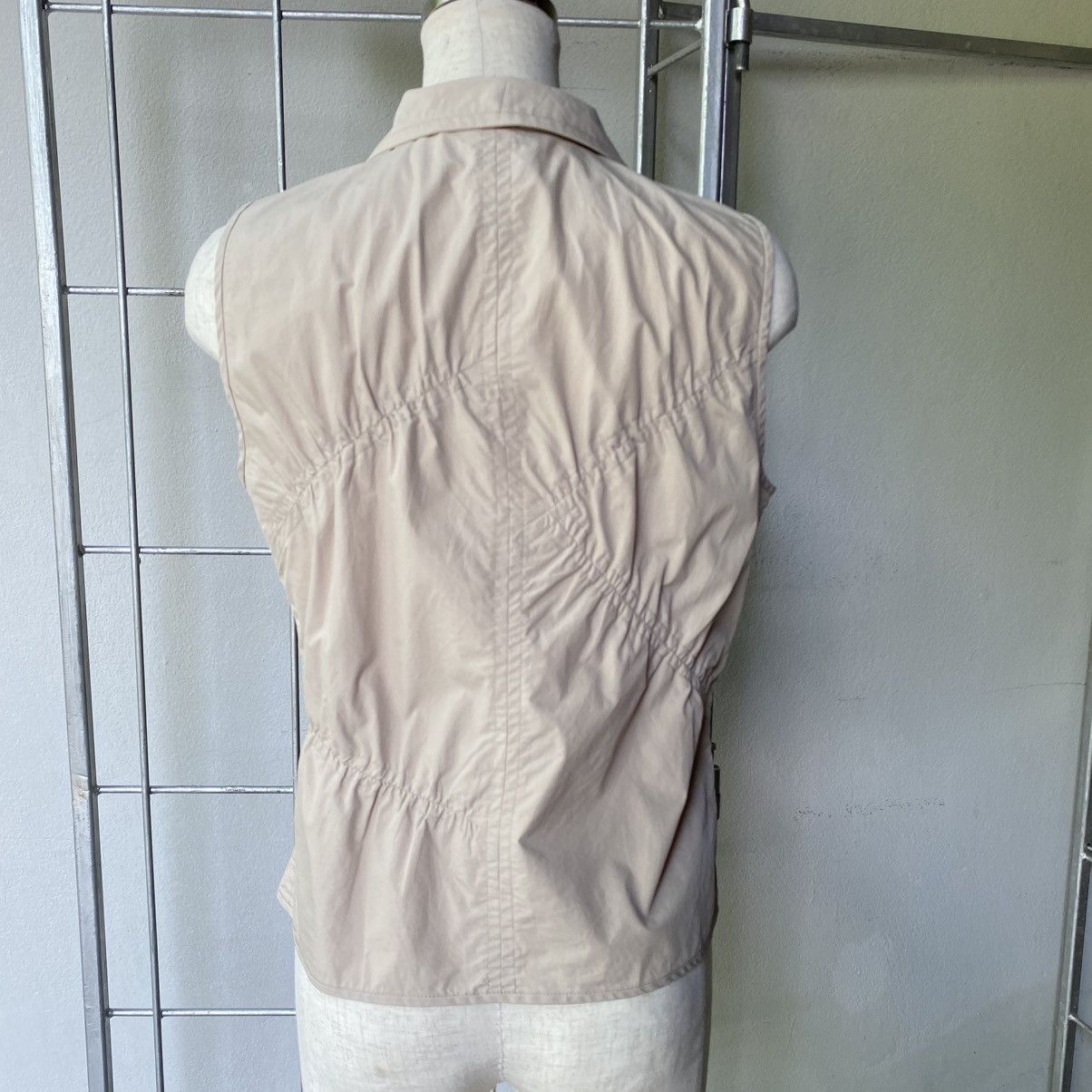 EVEX by KRIZIA Light Brown Ruched Zip Vest