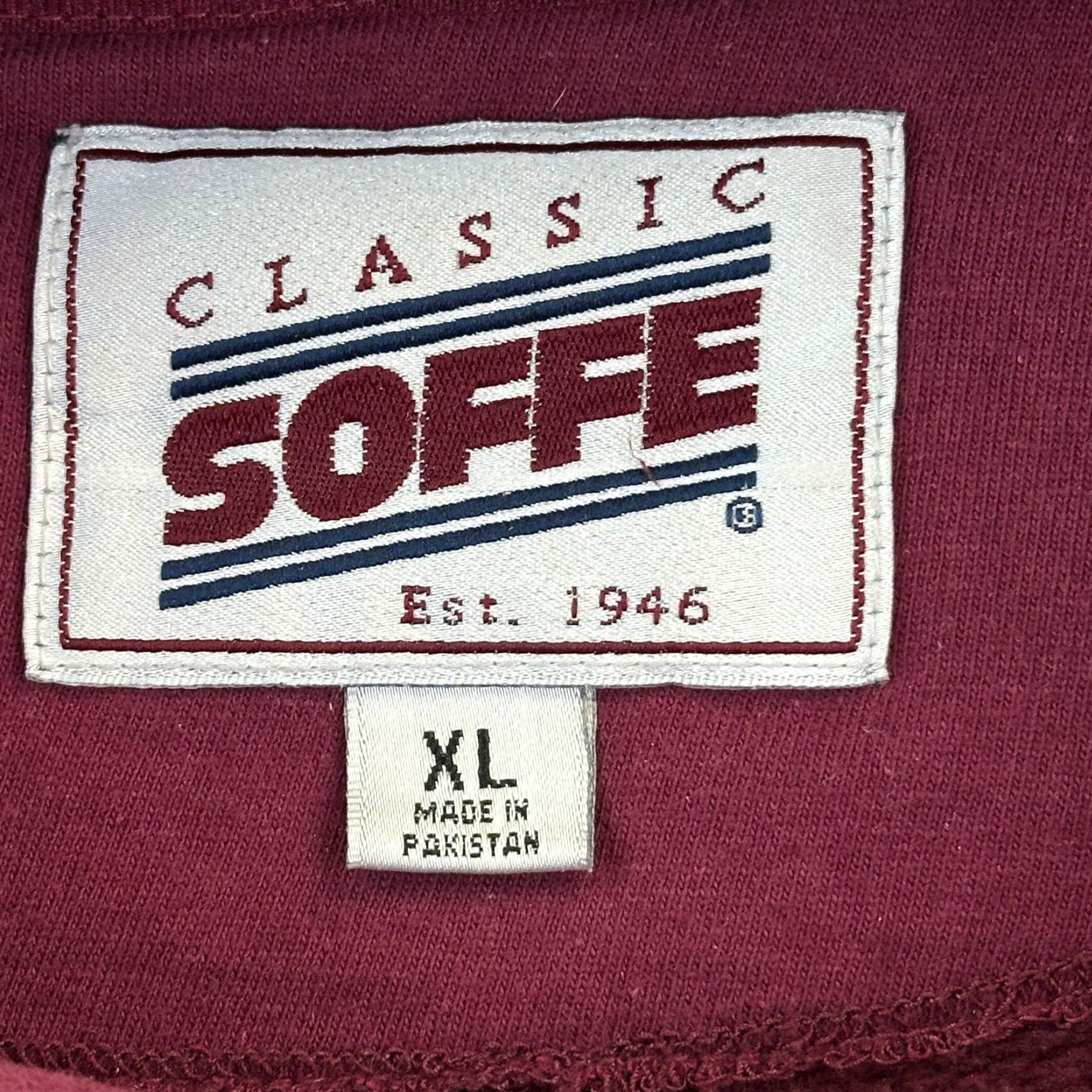Soffe VINTAGE Soffe Hoodie Mens XL Maroon Frisco Rod & Gun Cape Hatteras Pullover Size US XL / EU 56 / 4 - 5 Thumbnail