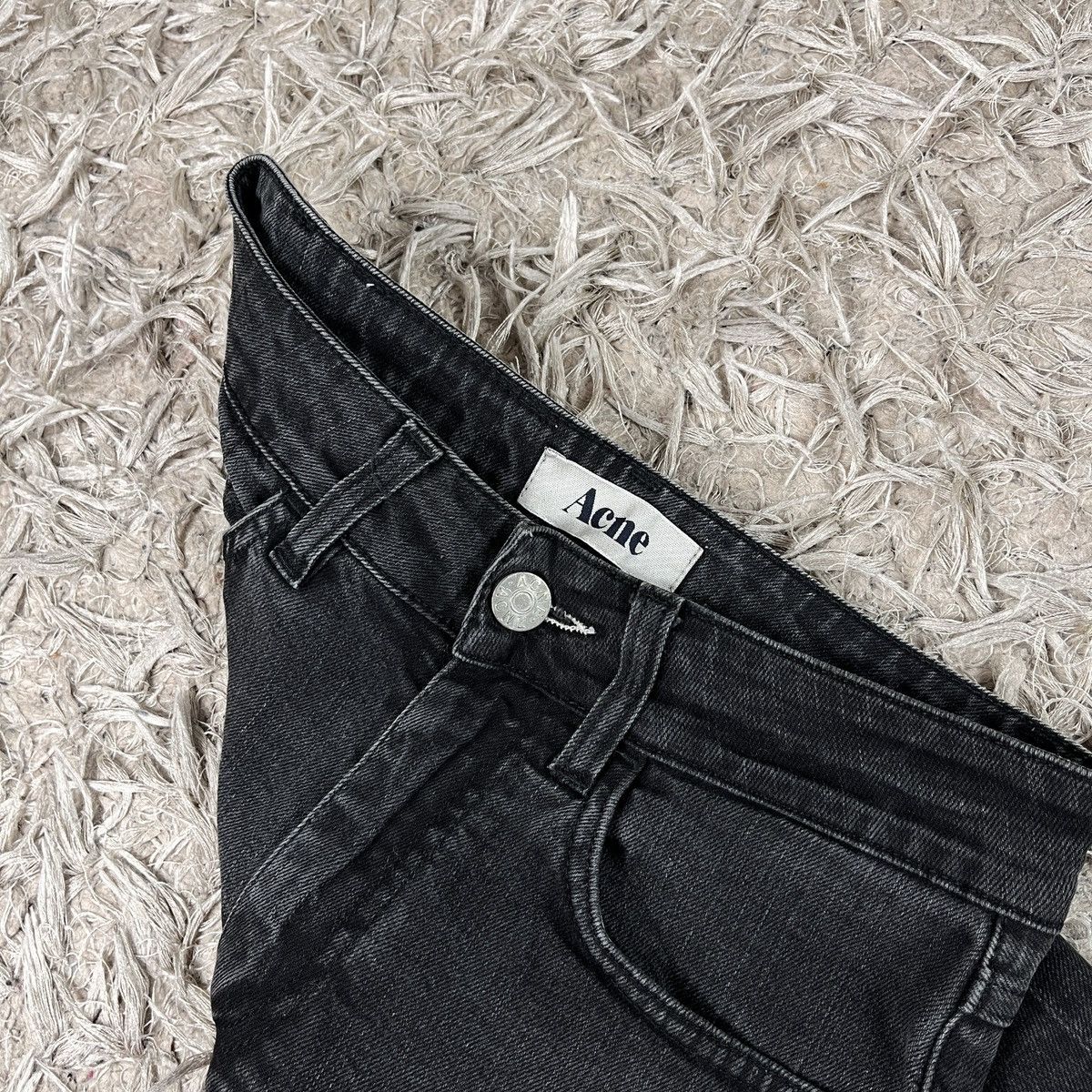 Acne Studios Skinny Black Faded Jeans Acne Studios Avant Garde 90s Y2k Size 24" / US 00 / IT 34 - 8 Thumbnail