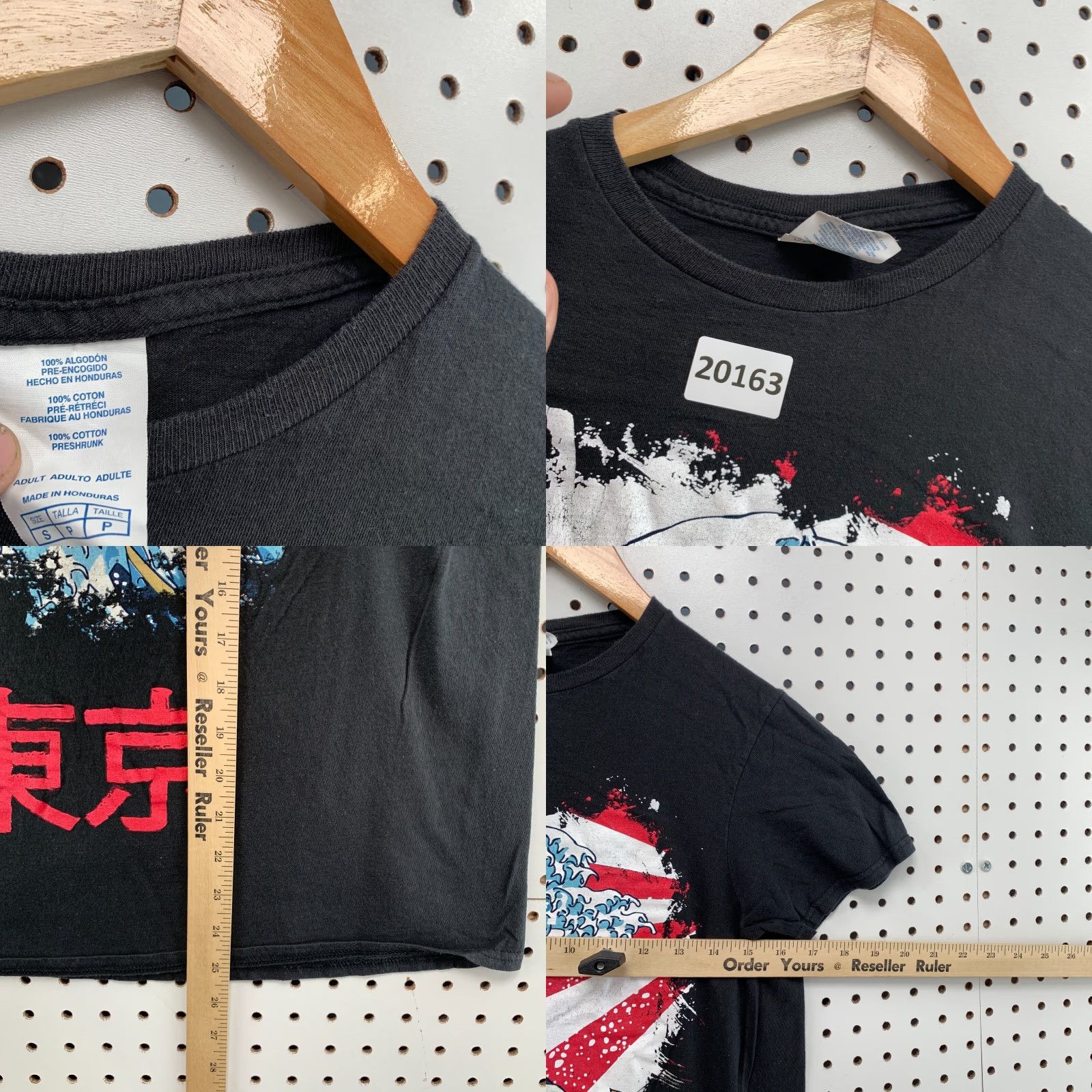 Delta VINTAGE The Great Wave Off Kanagawa Shirt Mens Small Black Short Sleeve 17X25.5 Kanagawa Wave Shirt Mens Small Black 17X25.5 Size US S / EU 44-46 / 1 - 8 Thumbnail