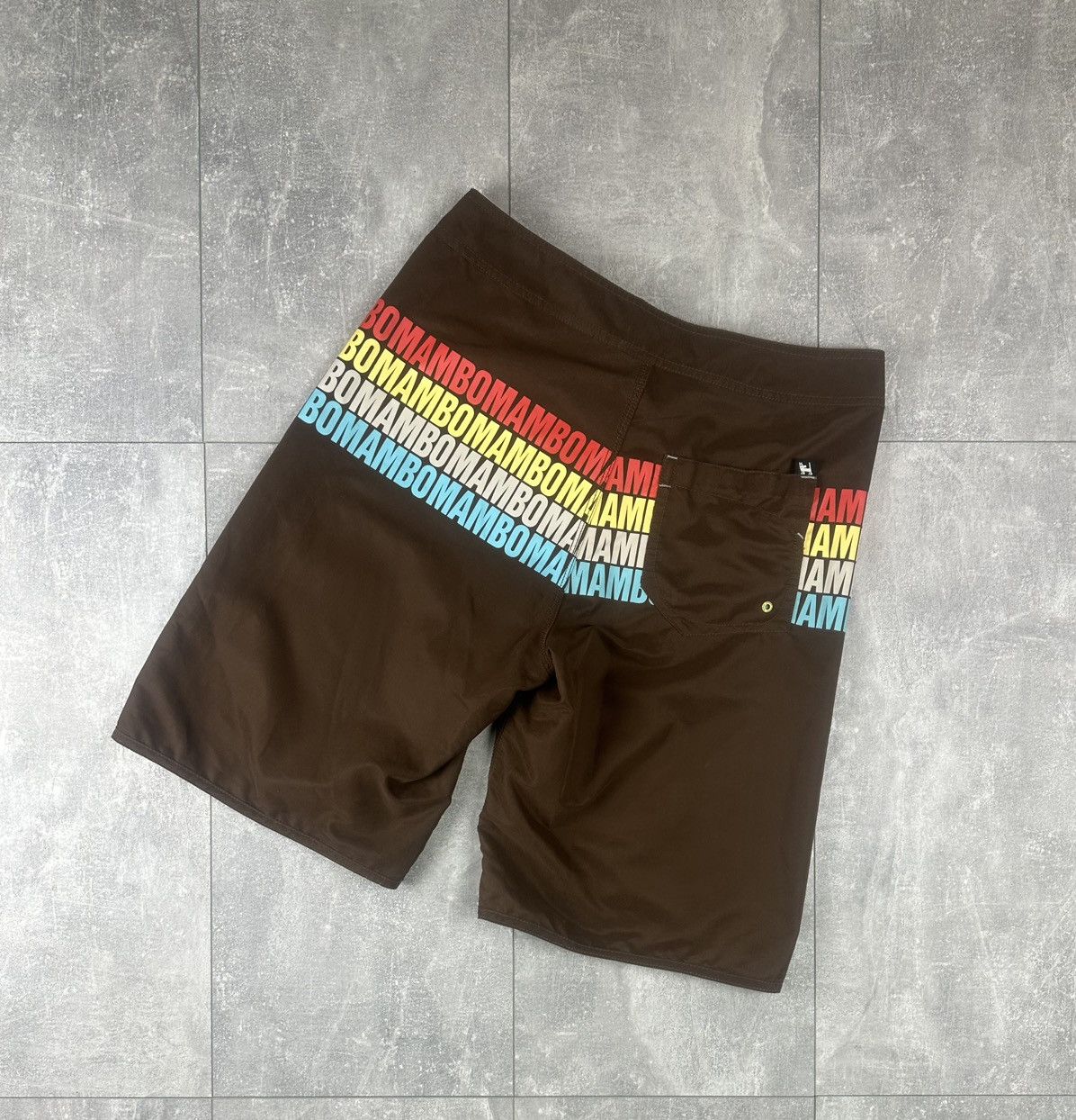 Mambo Mambo Surf Y2K Brown Boards-Shorts Overprint Logo Size US 32 / EU 48 - 2 Thumbnail