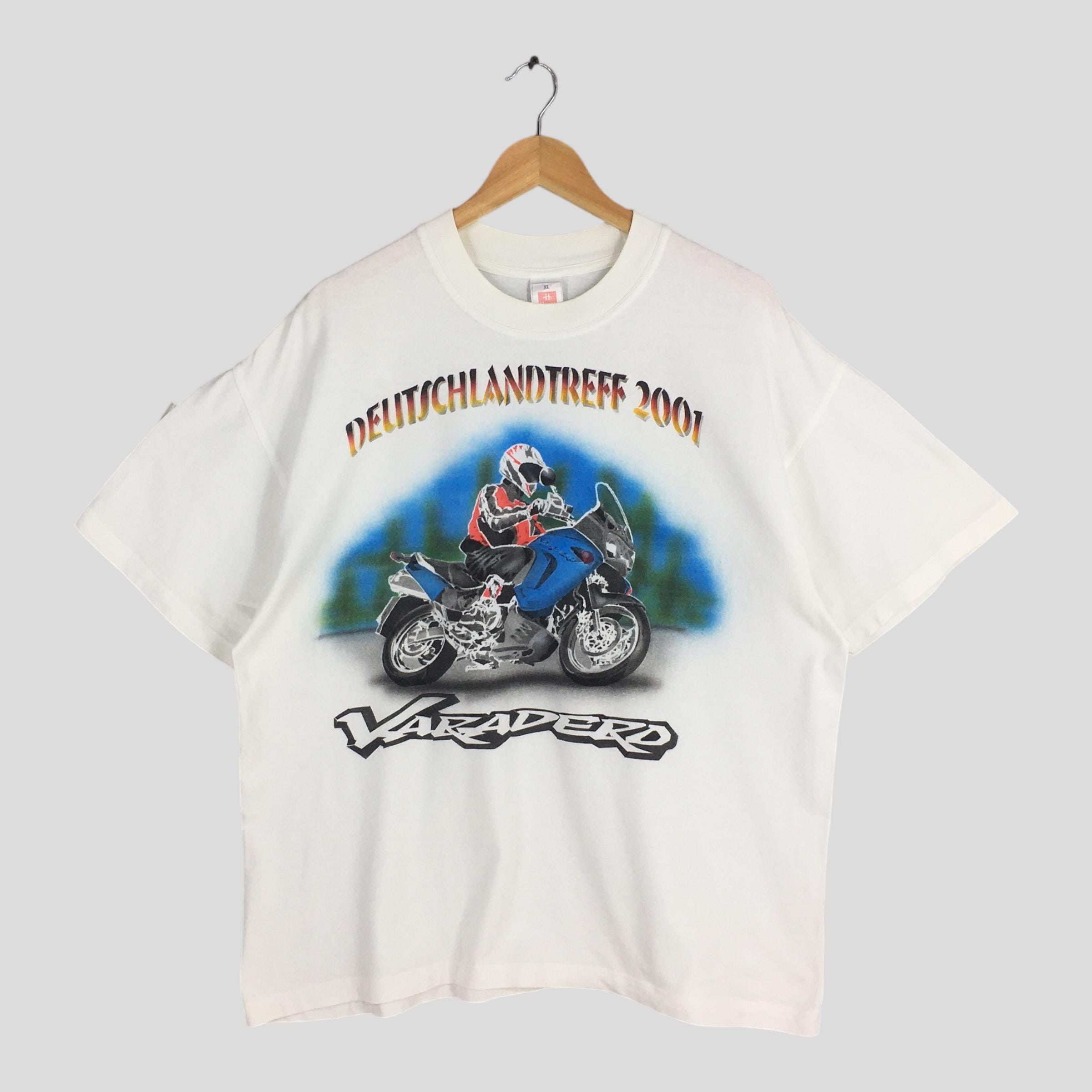 Honda × Vintage Vintage Honda Varadero Motorcycle White T shirt XLarge Size US XL / EU 56 / 4 - 1 Thumbnail