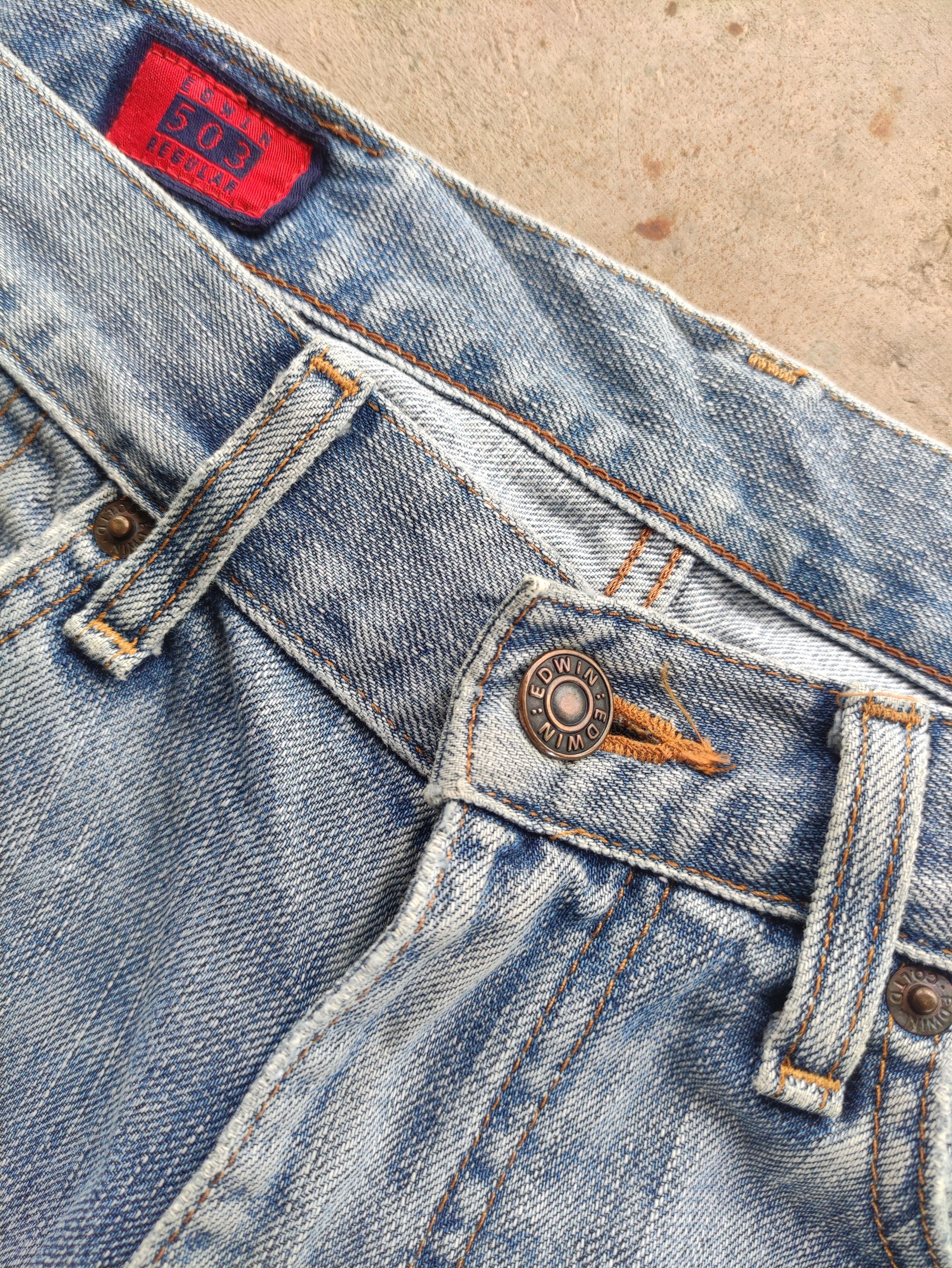 Edwin Vintage Edwin 503 Japan Jean Distressed Faded Denim Size US 32 / EU 48 - 5 Thumbnail