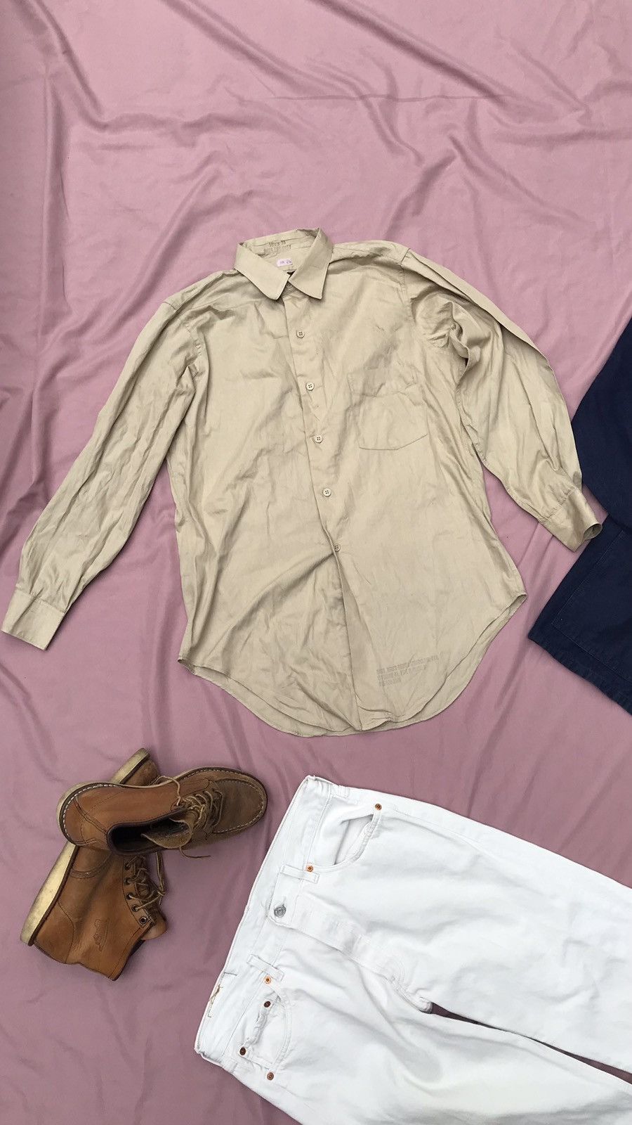 Other VINTAGE TAN US ARMY UTILITY COTTON SHIRT Size US S / EU 44-46 / 1 - 1 Thumbnail