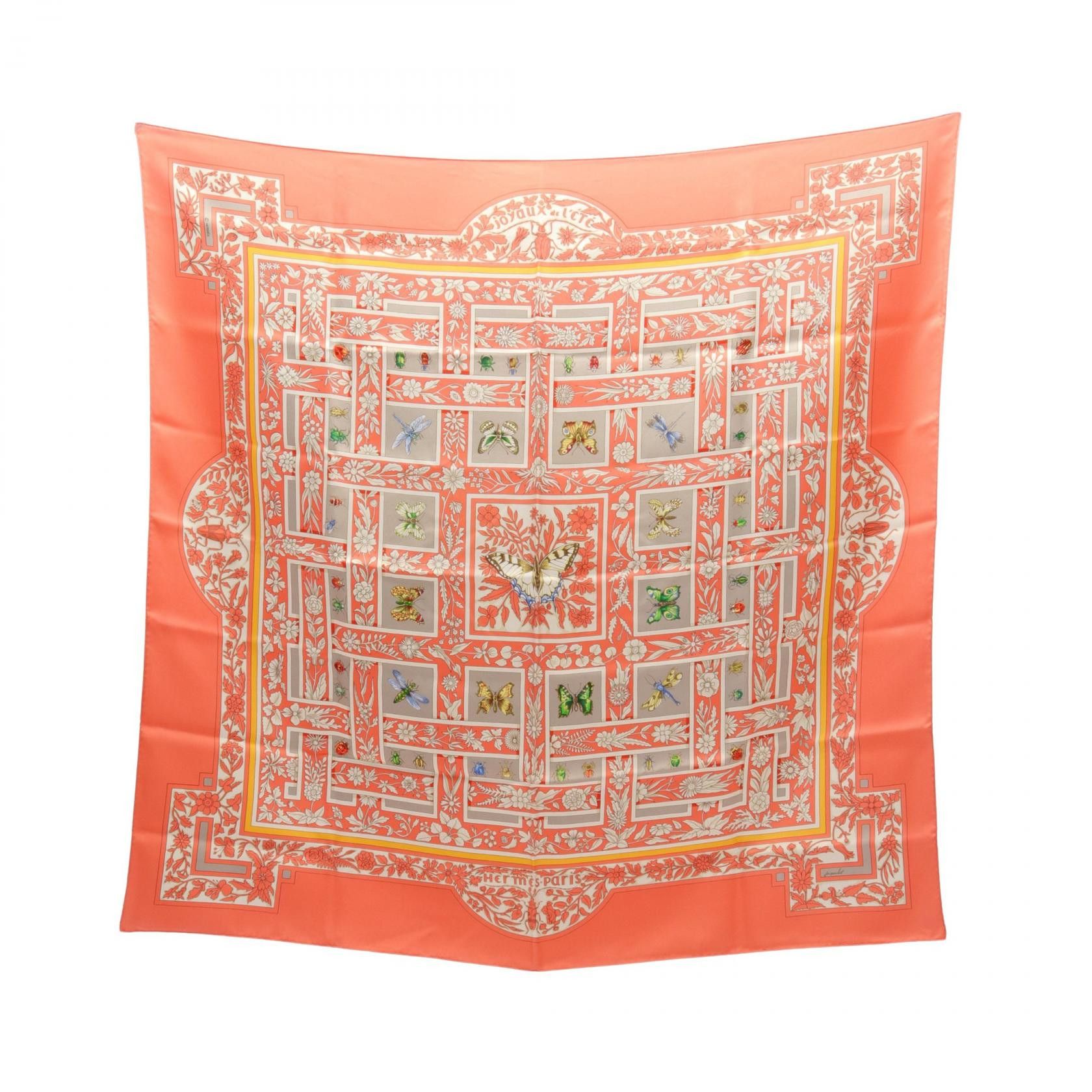 Hermes Hermes Carre 90 Summer Jewels Silk Scarf Canvas Scarf in Very Good Condition Size ONE SIZE - 1 Thumbnail