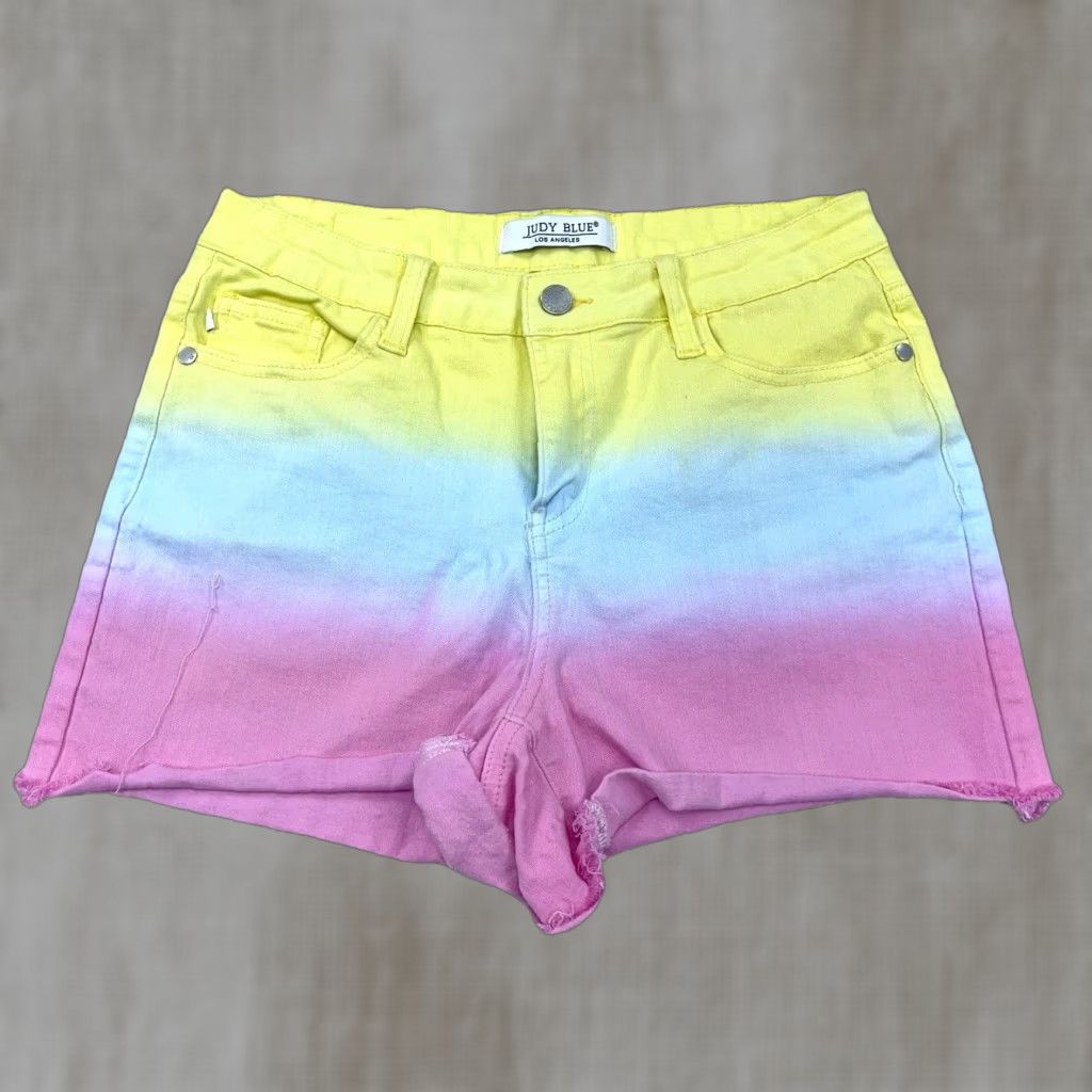 Vintage Judy Blue Shorts Women Medium Cut Off Jorts Yellow Pink Blue Ladies 29" Waist Size 32" / US 10 / IT 46 - 1 Thumbnail