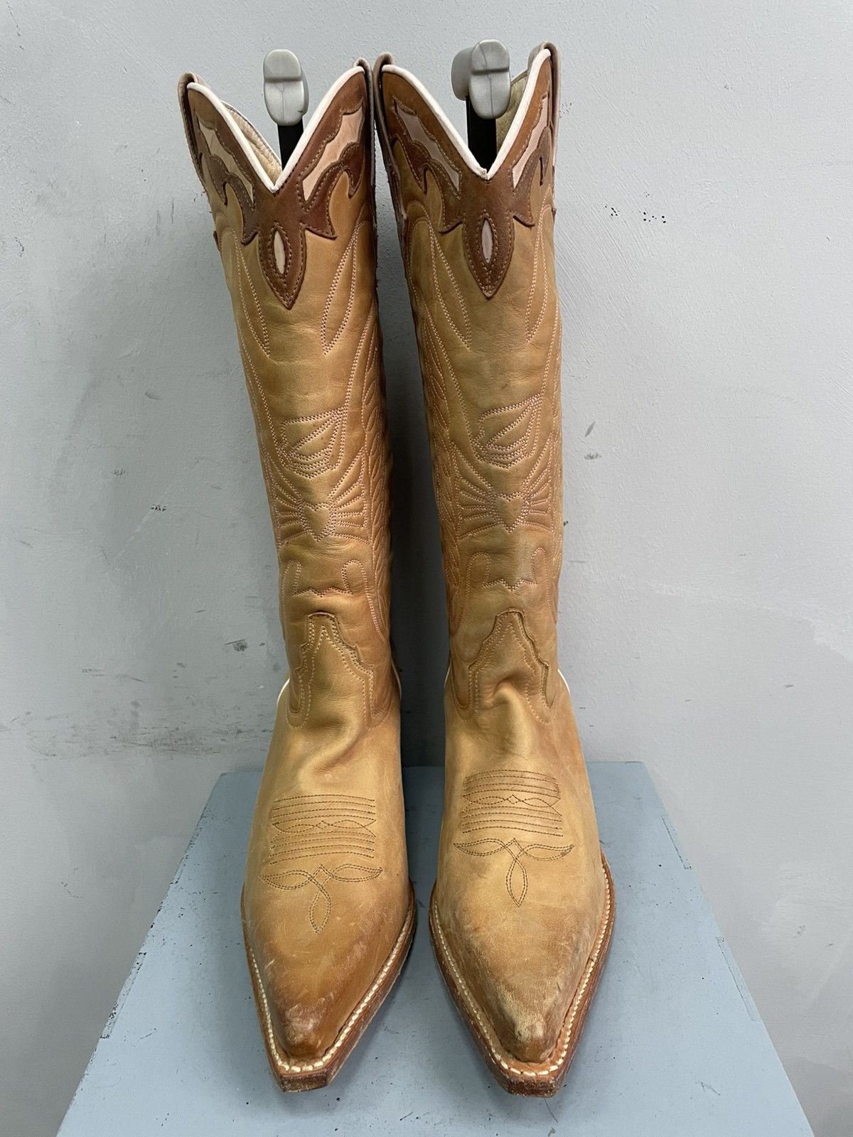 Western Rise Western garley davidson style leather moto heel boots guidi Size US 7.5 / EU 40-41 - 3 Thumbnail