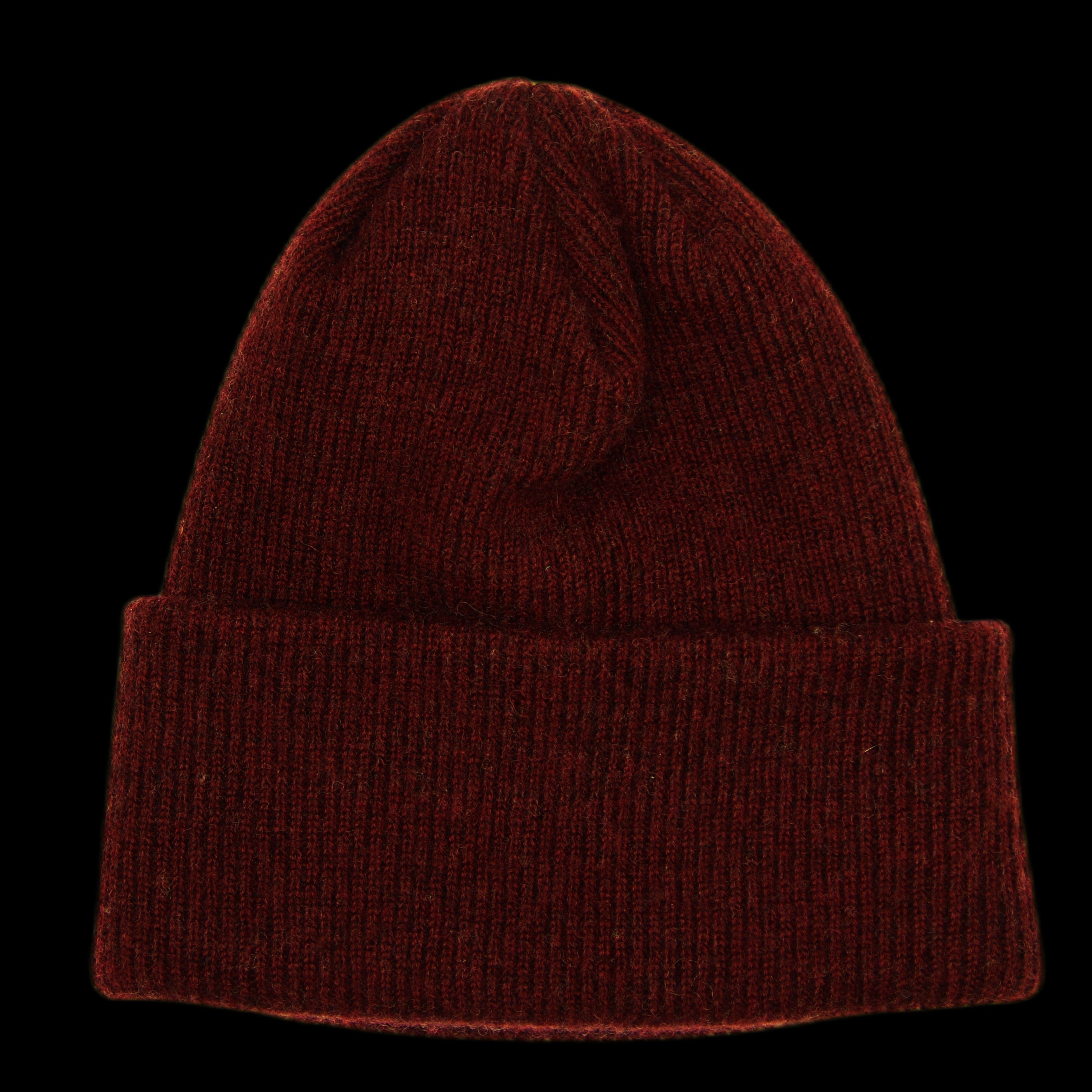 Other 50% recycled Cashmere 50% Merino wool Beanie Burgundy Size ONE SIZE - 1 Thumbnail