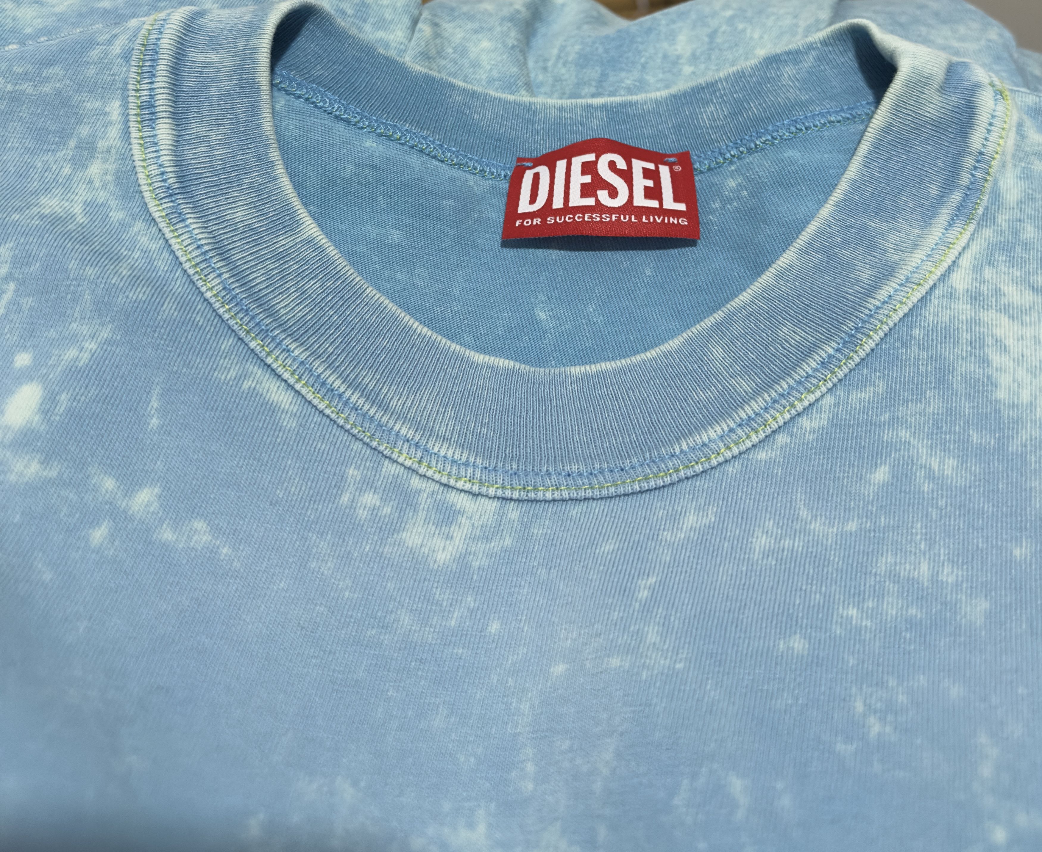 Diesel Acid-wash long-sleeve T-shirt in Blue Size US M / EU 48-50 / 2 - 9 Thumbnail