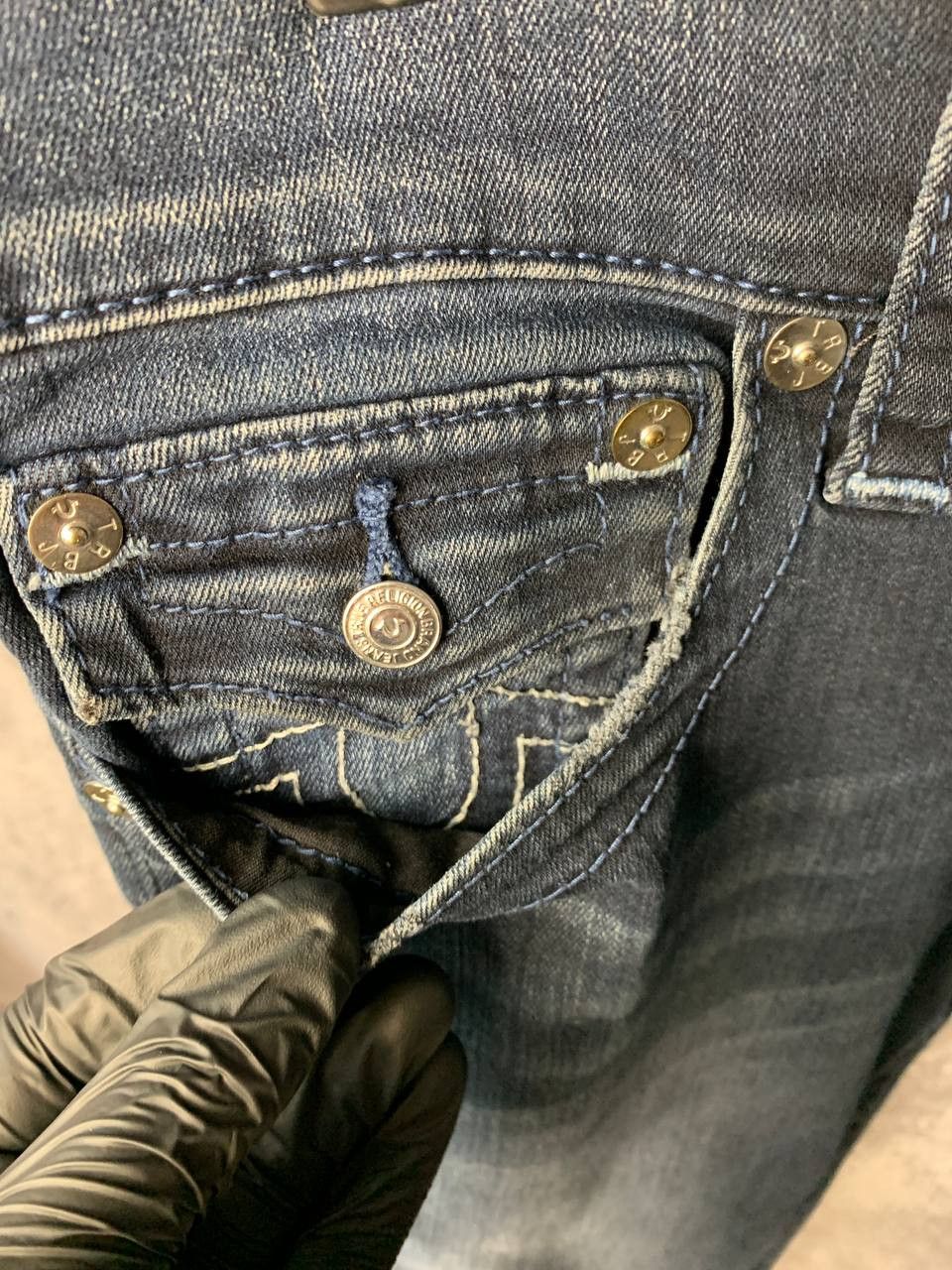 True Religion Geno Flap SN Relaxed Slim Denim Pants Blue