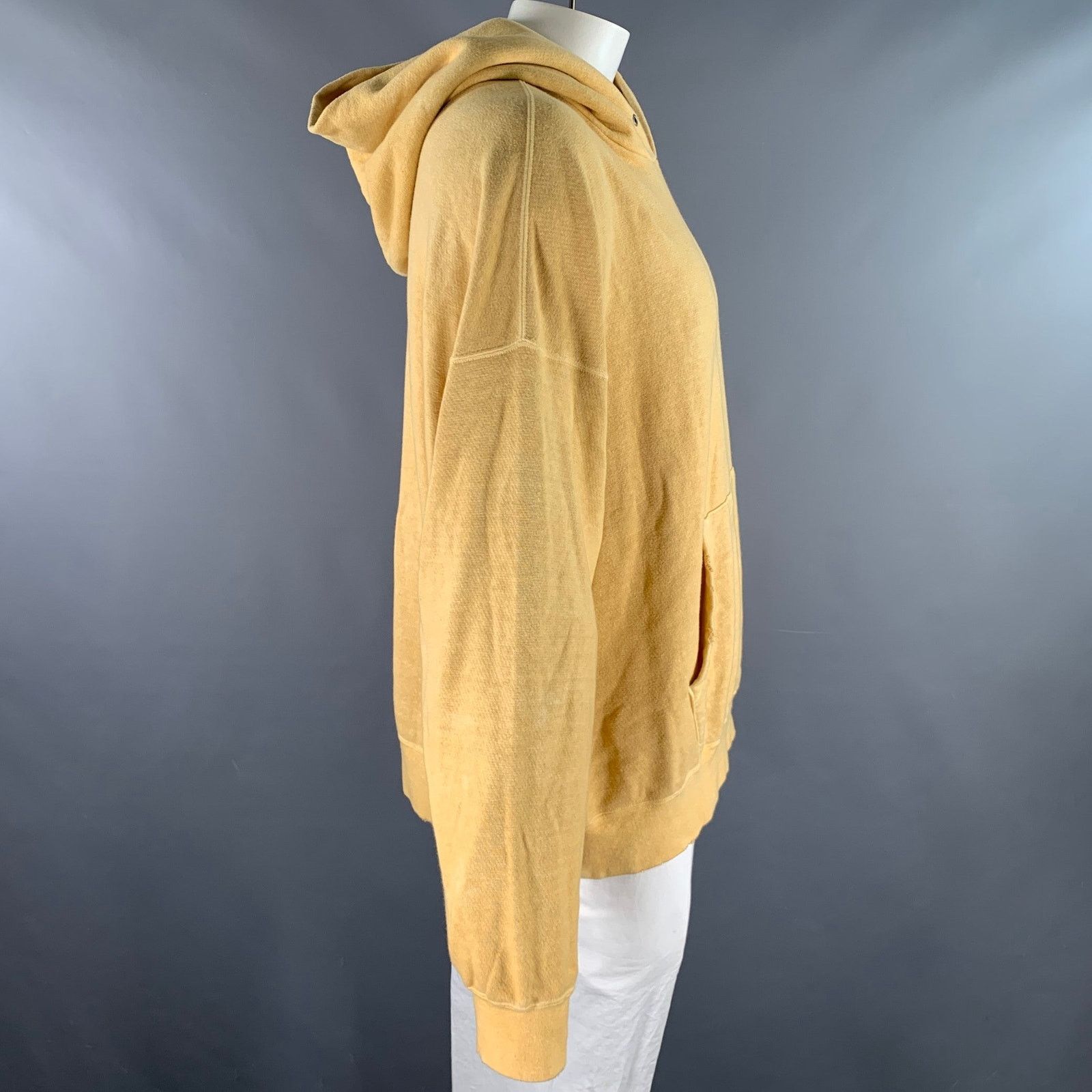 Visvim VISVIM Size L Yellow Mustard Dyed Cotton Hooded Sweatshirt Size US L / EU 52-54 / 3 - 3 Thumbnail