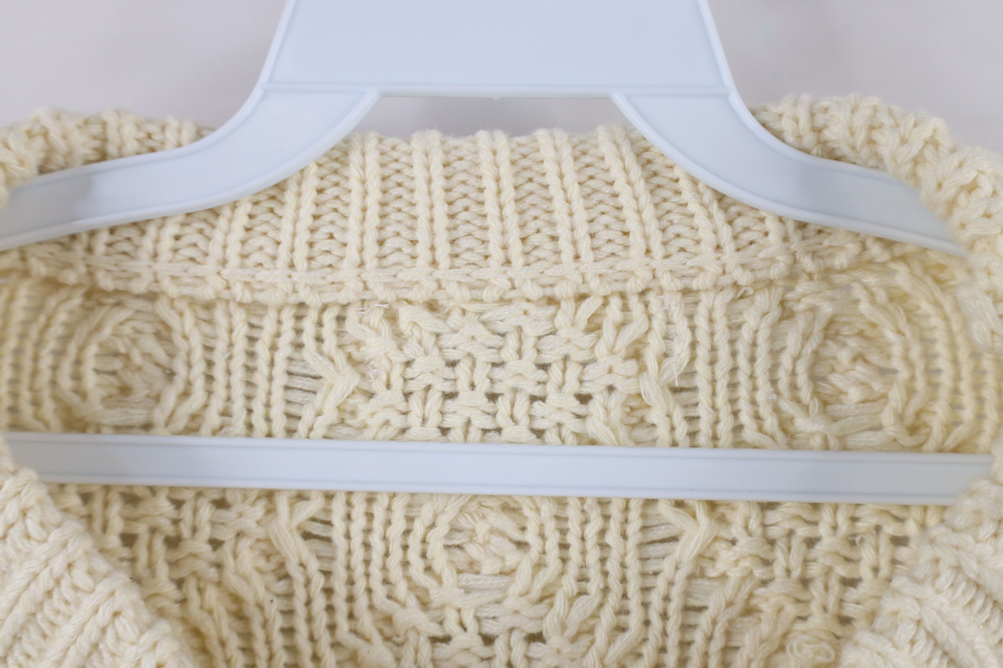 Vintage Vintage 90s Streetwear Chunky Cable Knit Fisherman Sweater Size 3XL / US 20-22 - 6 Thumbnail