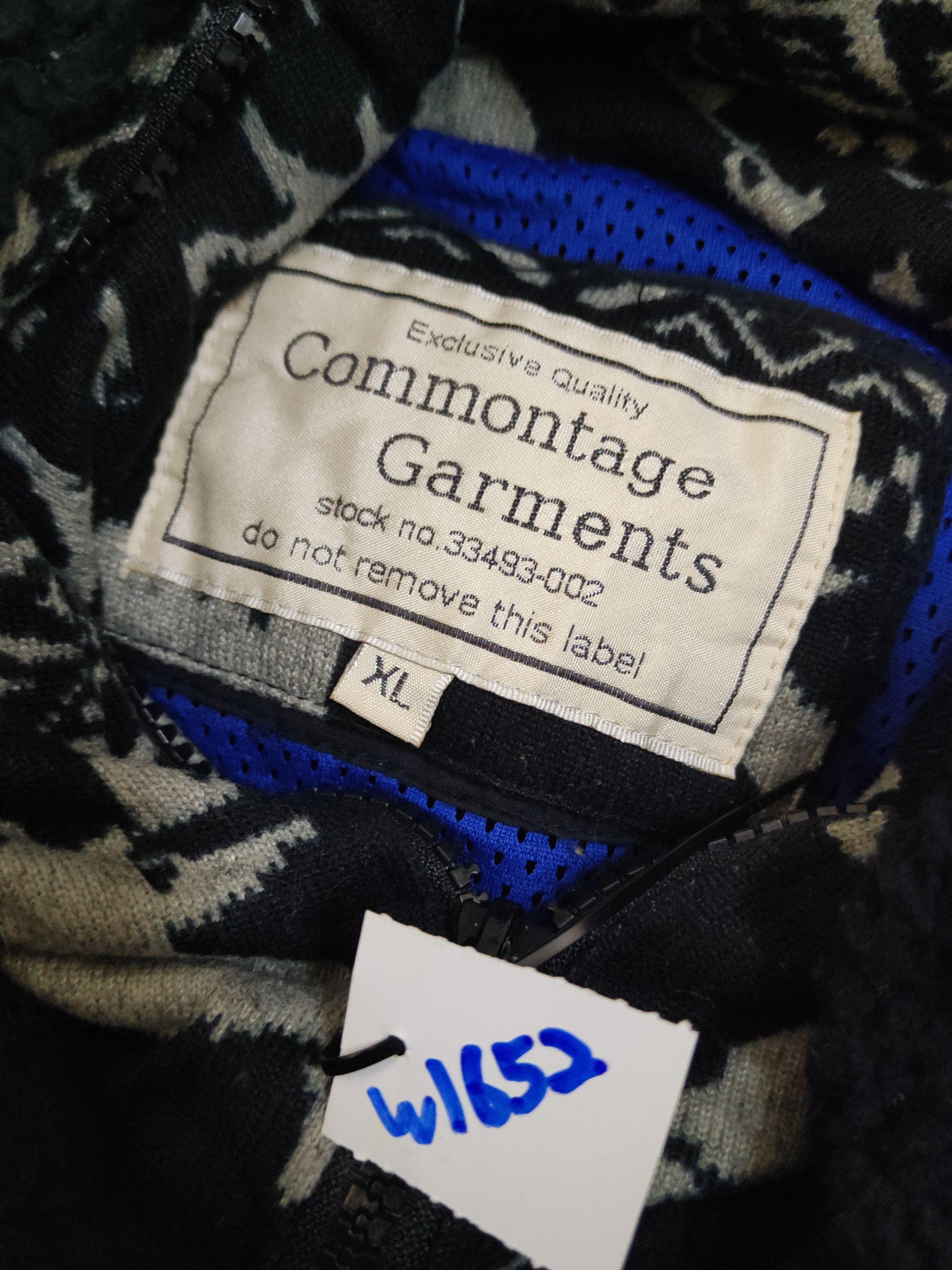 Japanese Brand × Vintage Commontage Garments Black hoodie fleece Sweaters #W1652 Size US L / EU 52-54 / 3 - 13 Thumbnail