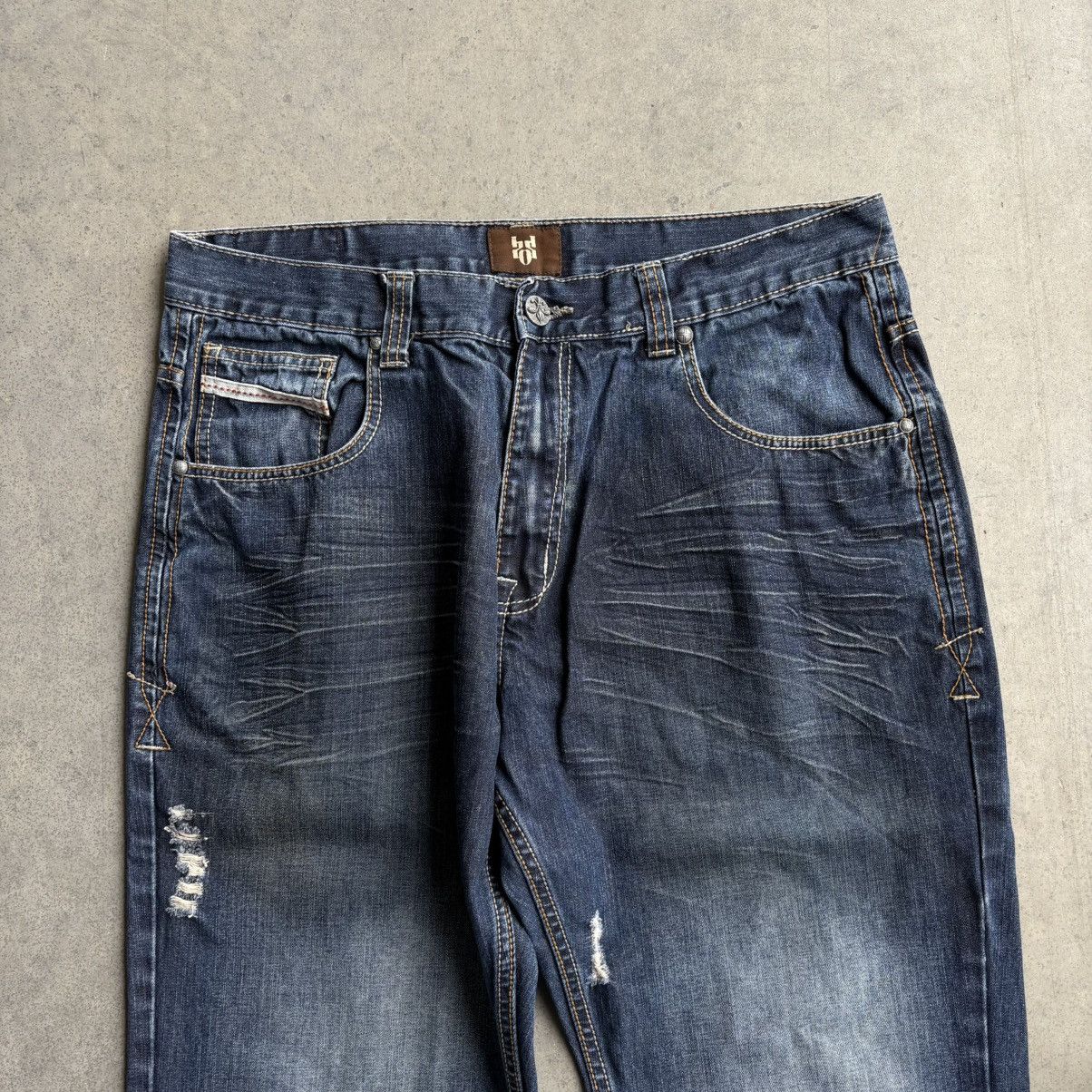Ariat × Southpole × Vintage Vintage Y2K Southpole Ariat "SOS" Denim Jeans Baggy 38x30 Size US 38 / EU 54 - 5 Thumbnail
