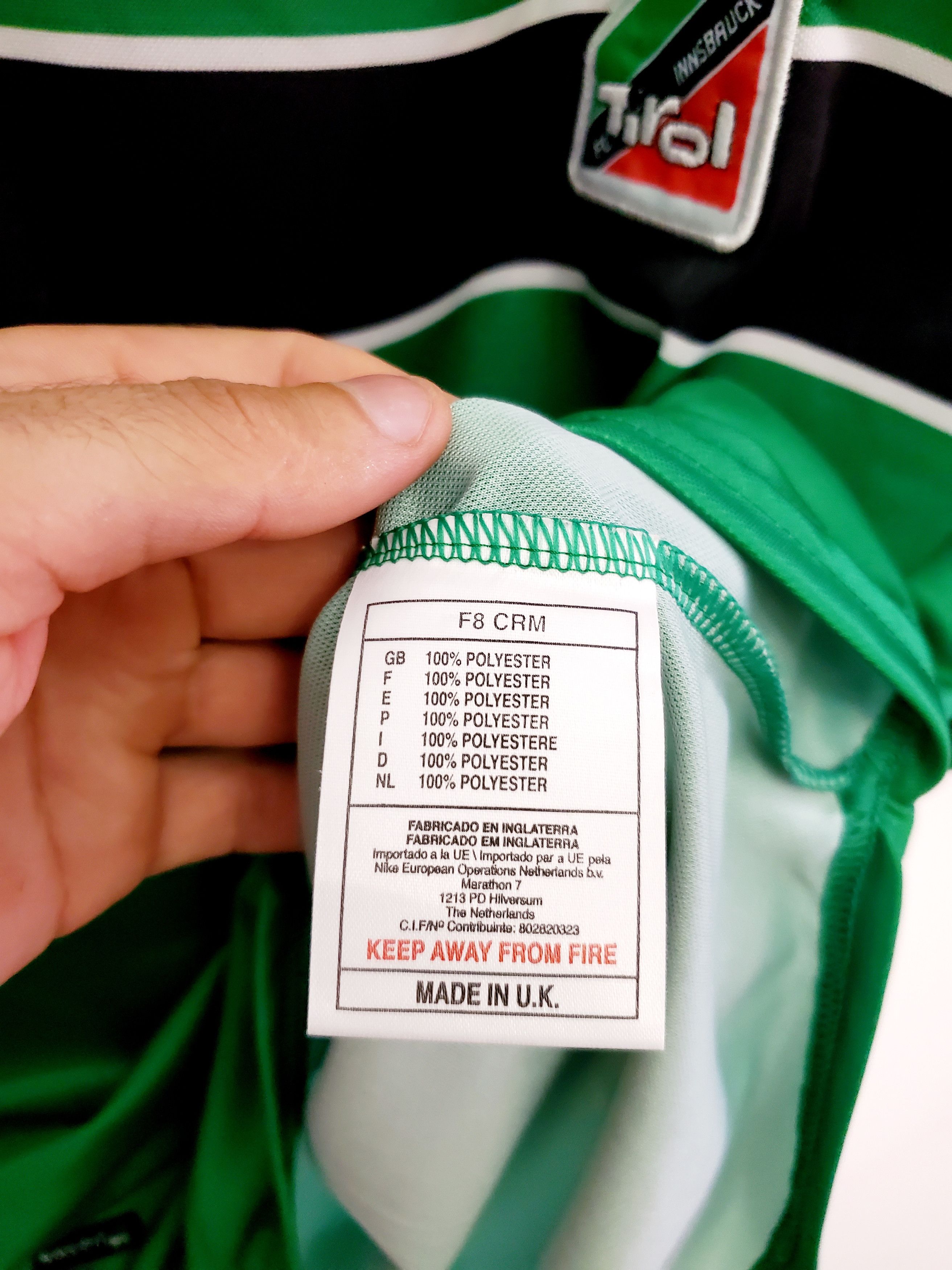 Nike × Vintage FC Tirol Innsbruck 1999 - 2000 Home jersey ideal condition Size US L / EU 52-54 / 3 - 5 Thumbnail