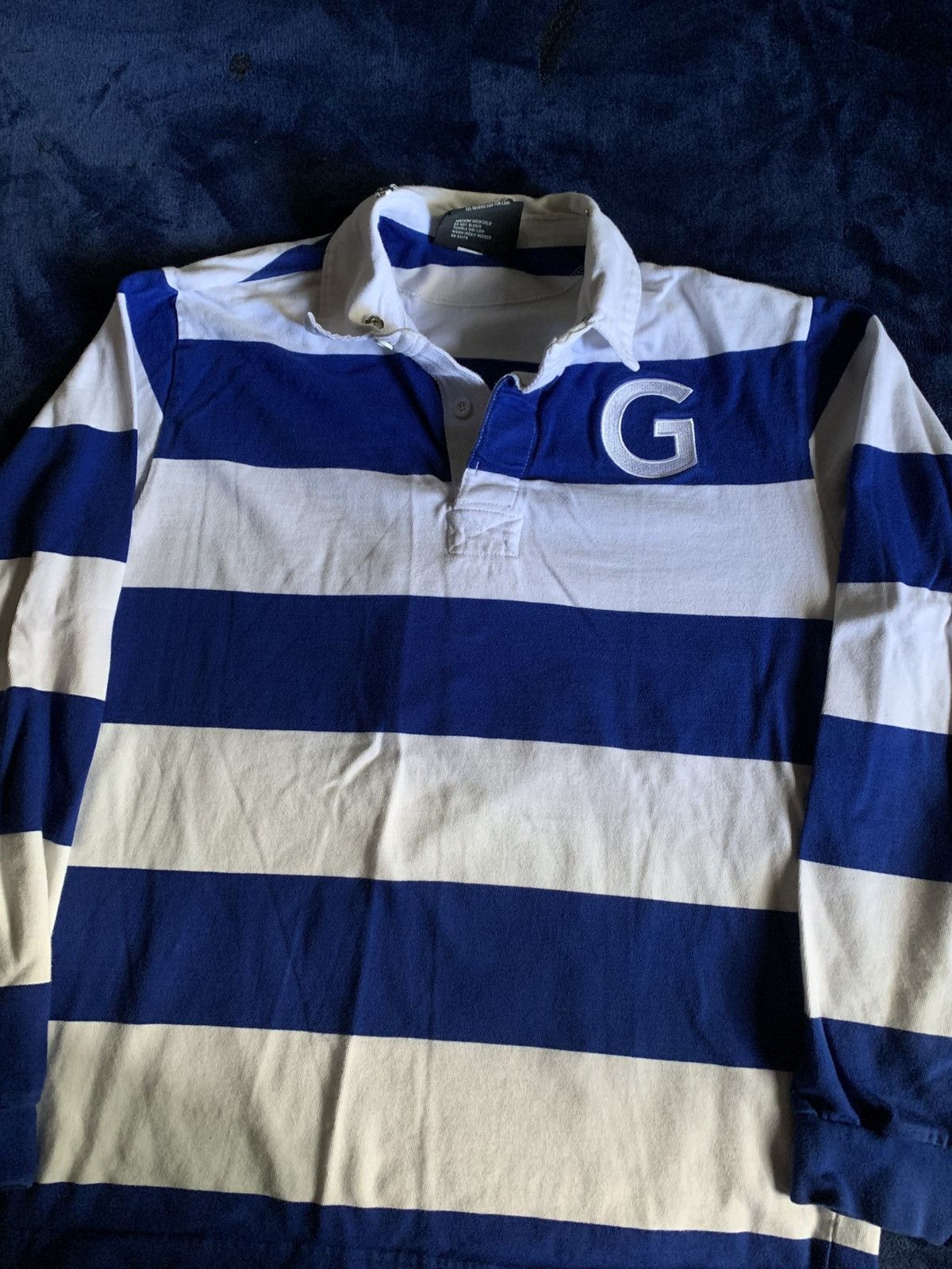 Other Blue White Striped Sweater Vintage Fur Fashion Swag 2000s Size US L / EU 52-54 / 3 - 10 Thumbnail