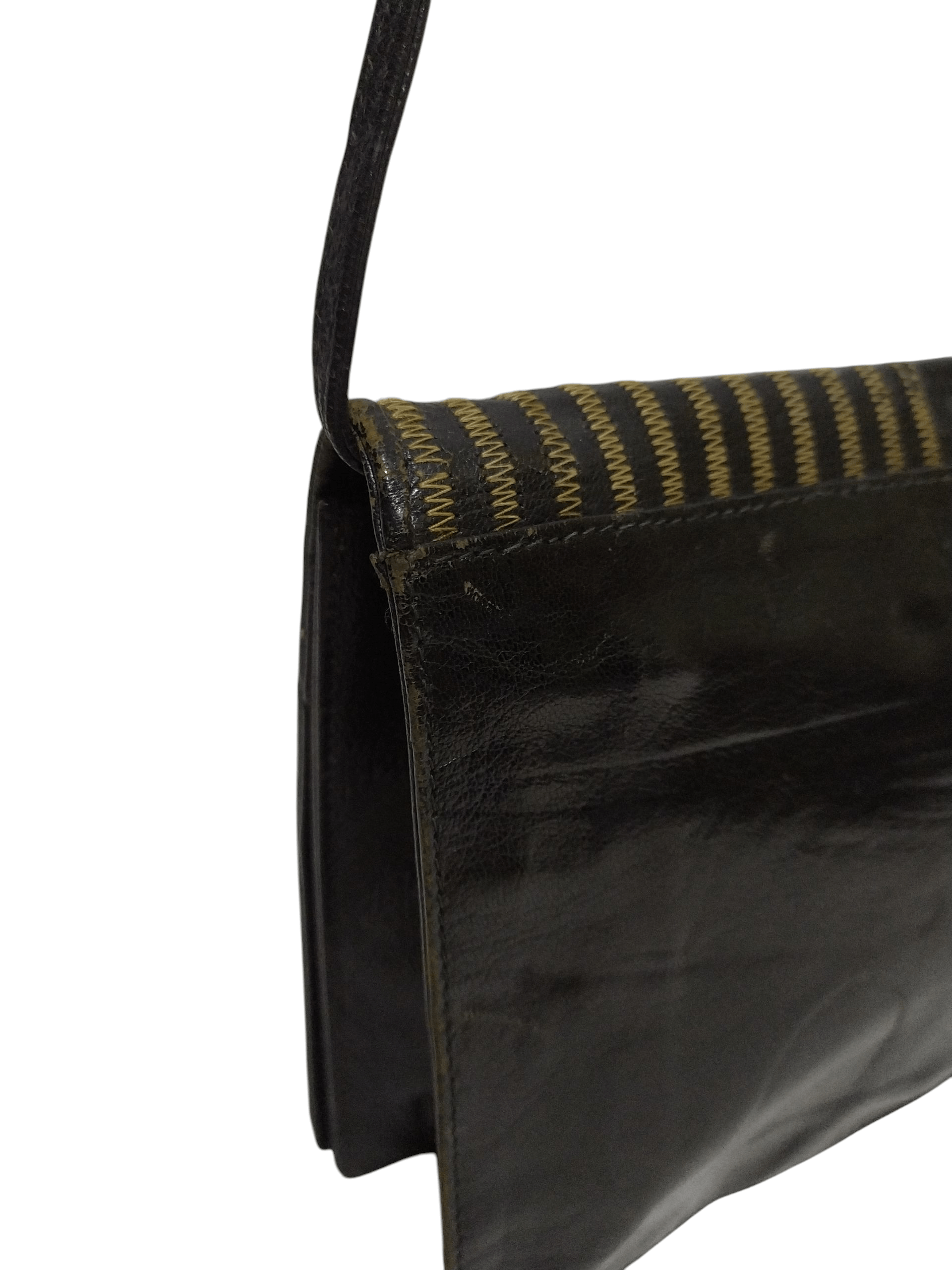Fendi Vintage 80s FENDI Logo Envelope Patent Leather Crossbody Size ONE SIZE - 7 Thumbnail