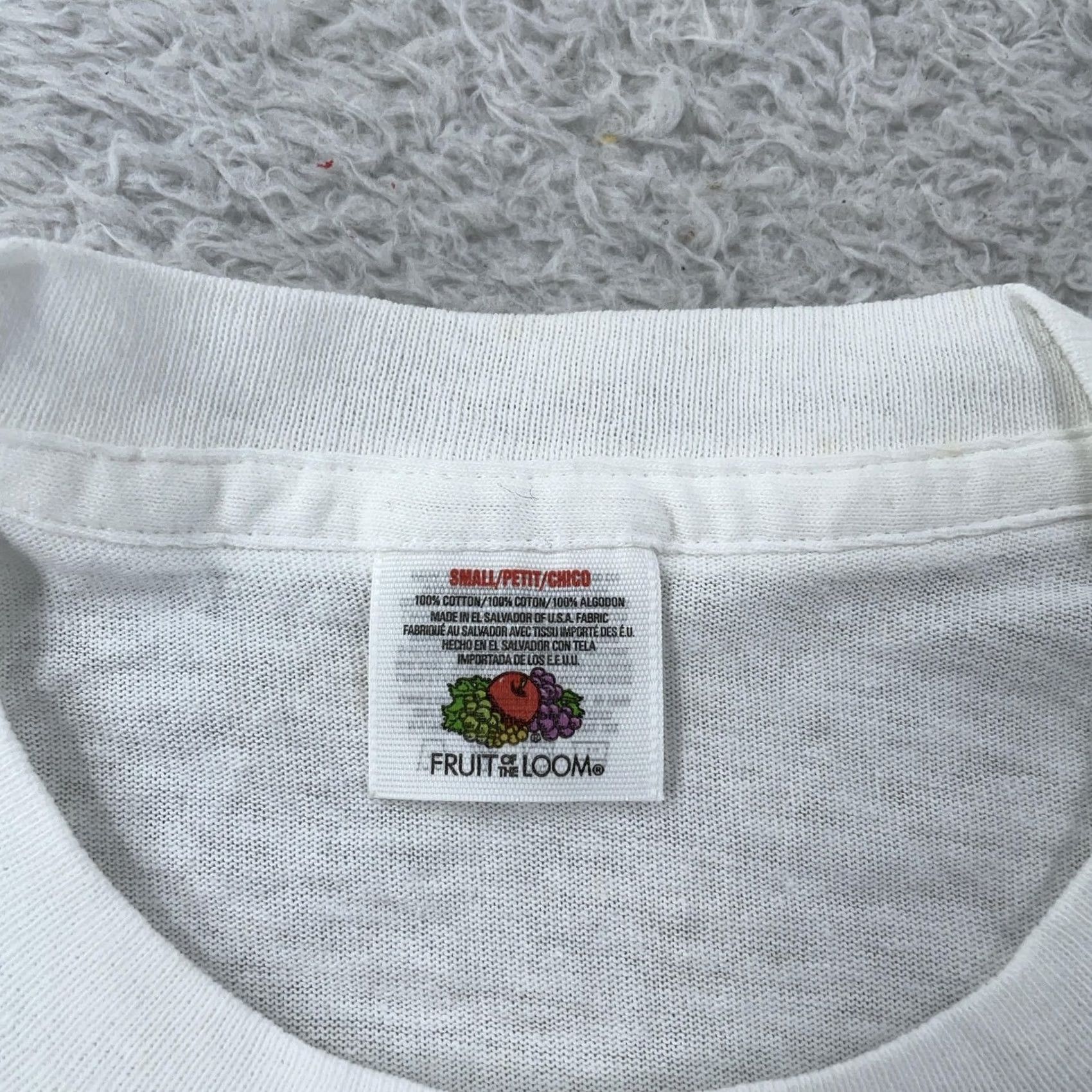 Fruit Of The Loom VINTAGE Fruit of the Loom Shirt Mens Small Crewneck Tee Basic Plain White Cotton Short Sleeve Solid Crew Neck Mens S White Shirt Size US S / EU 44-46 / 1 - 7 Thumbnail