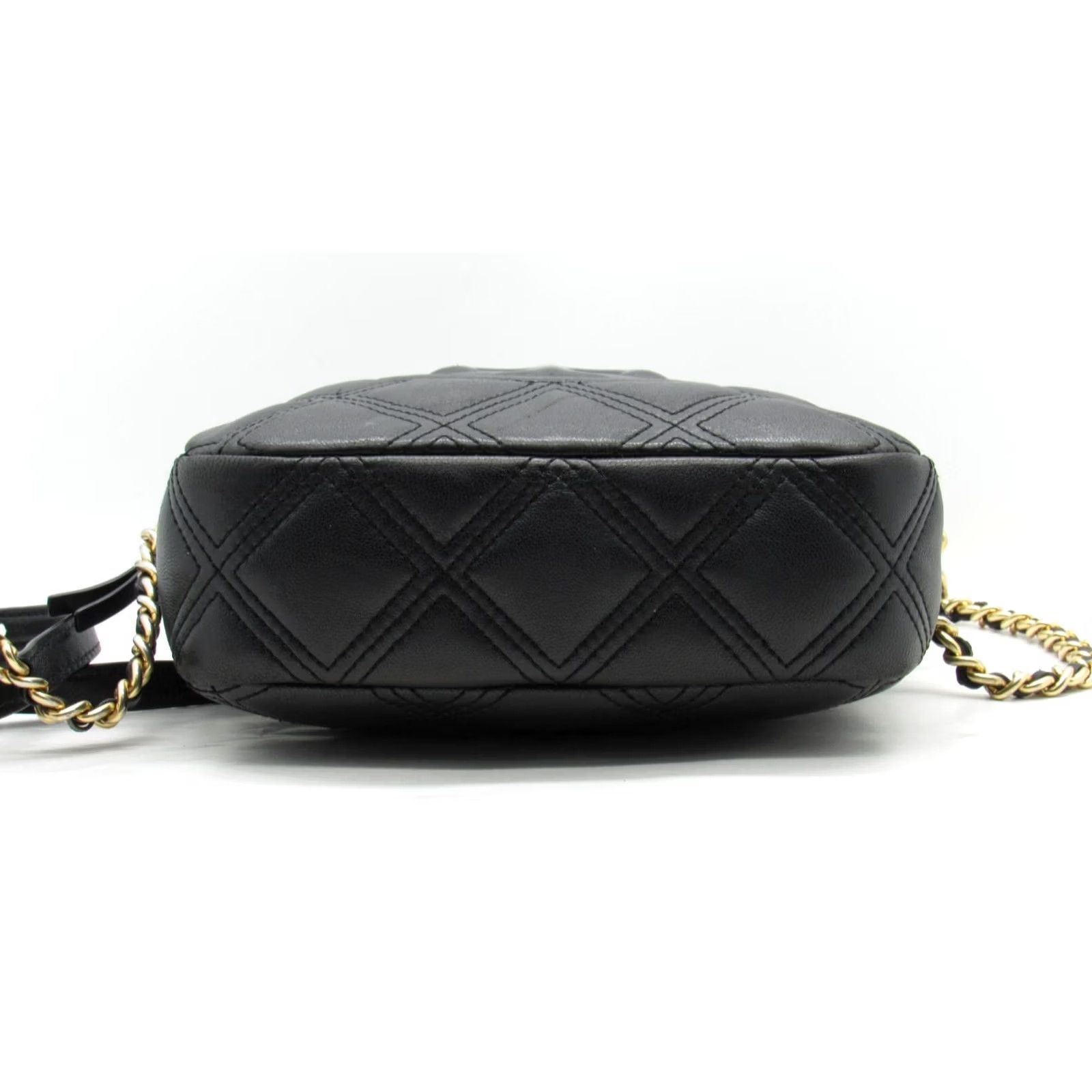 Tory Burch Tory Burch Kira Small Bag Black Women’s Shoulder Handbag Quilted Chevron Leather Gold Hardware Crossbody Strap Adjustable Inner Pockets Size ONE SIZE - 7 Thumbnail