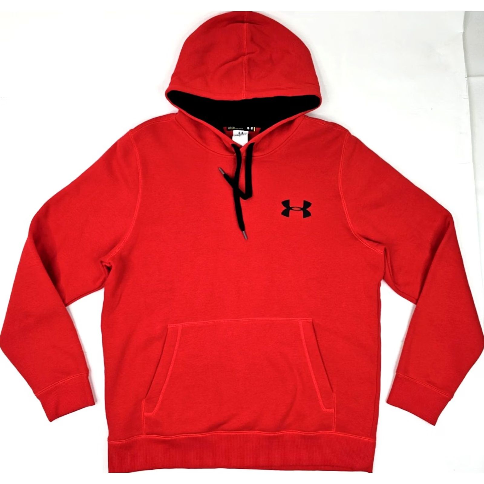 Under Armour Under Armour Team Rival All Season Gear Fleece Pullover Hoodie Men L Red EUC Size US L / EU 52-54 / 3 - 2 Thumbnail
