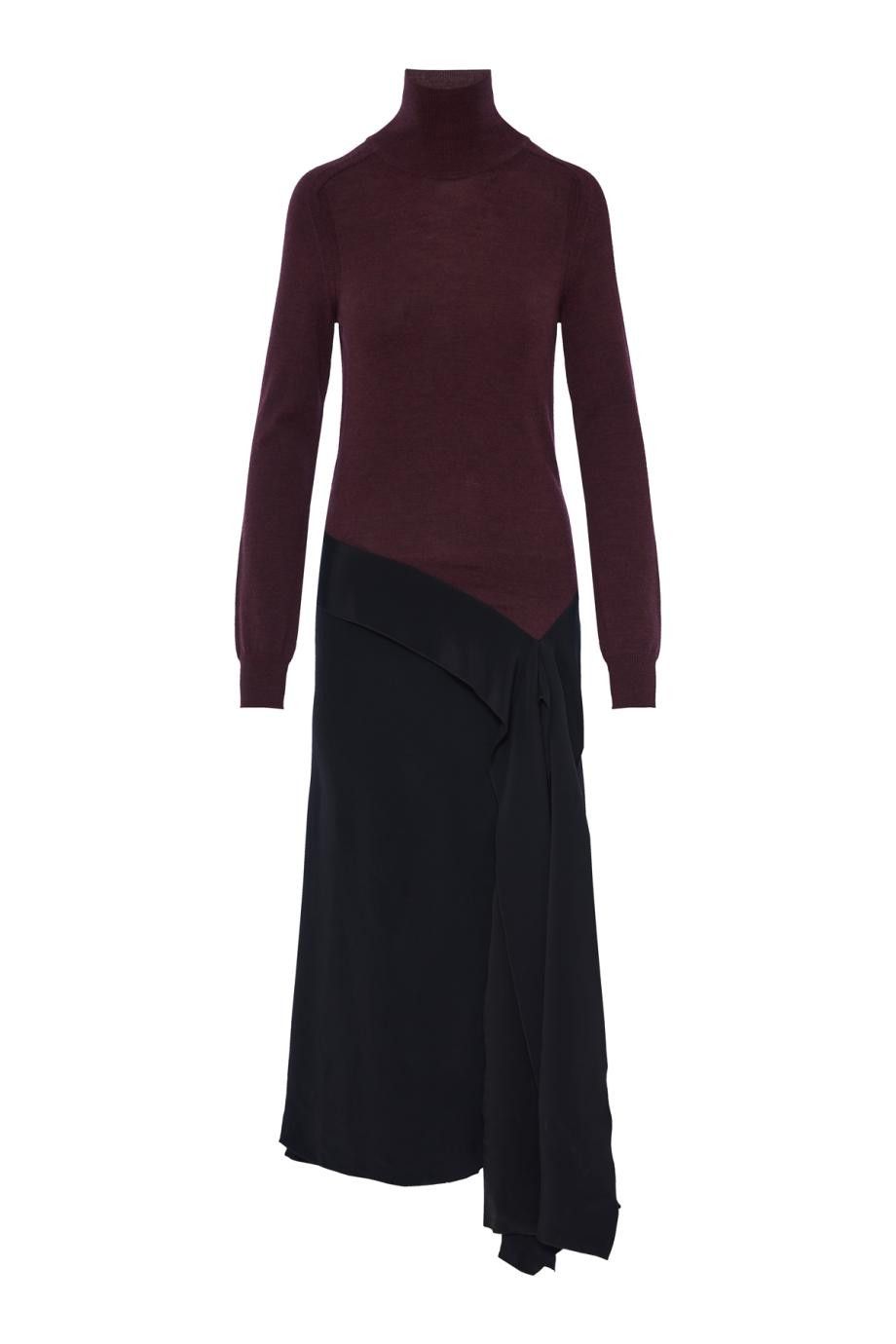 Victoria Beckham o1mle0525 High Neck Tie Detail Midi Dress Size S / US 4 / IT 40 - 1 Thumbnail