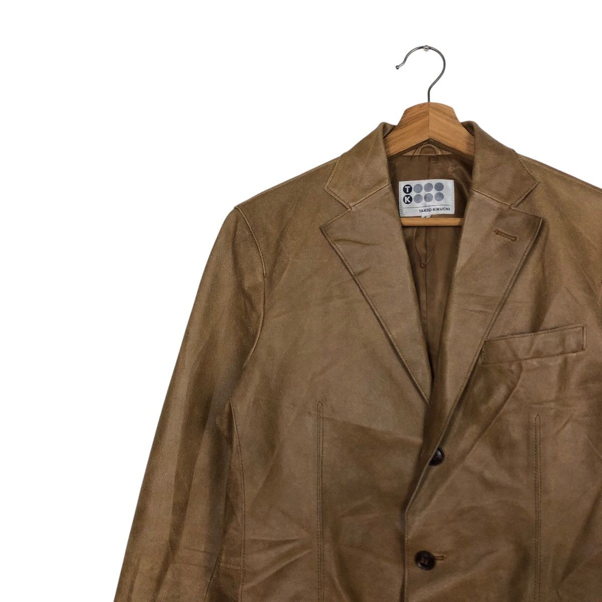 Japanese Brand 📌Vintage Chore Worker Leather Jacket Takeo Kikuchi Size US M / EU 48-50 / 2 - 8 Thumbnail