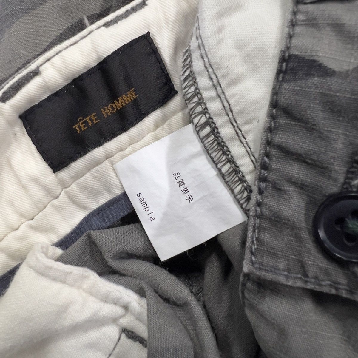 Tete Homme Tete Homme Grey Camouflage a.n.b Cargopant Size US 32 / EU 48 - 6 Thumbnail