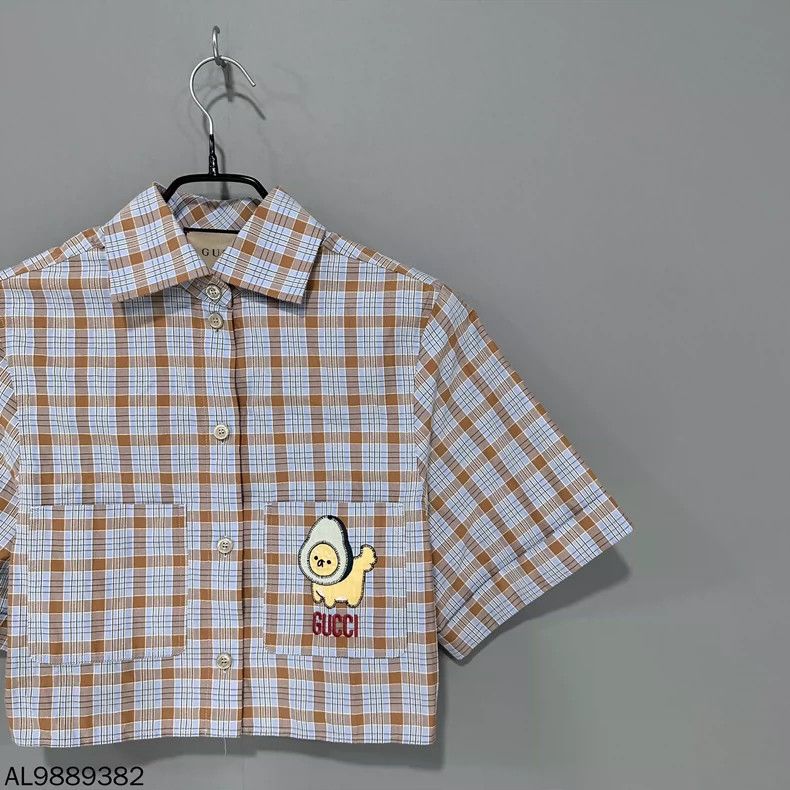 Gucci Gucci Size 38 Avocado dog short shirt 2502-Nextarrow Size US XS / EU 42 / 0 - 2 Thumbnail