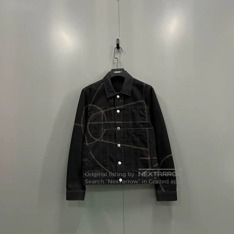 Givenchy Givenchy Geometric Irregular Line Denim Jacket Size M Size US M / EU 48-50 / 2 - 1 Thumbnail