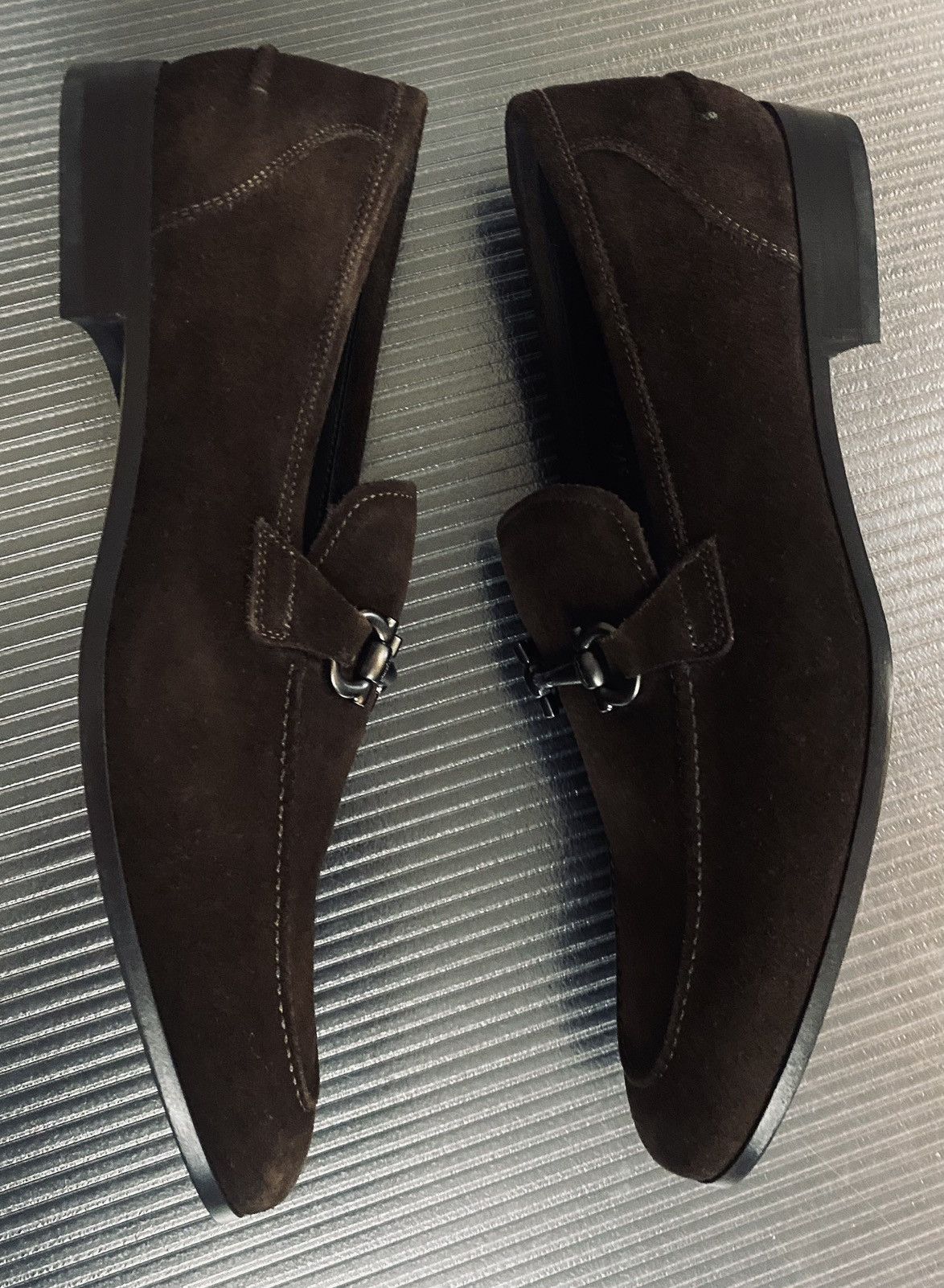 Salvatore Ferragamo Ferragamo new chocolate buc suede tapas loafer 9 D NEW Size US 9 / EU 42 - 5 Thumbnail