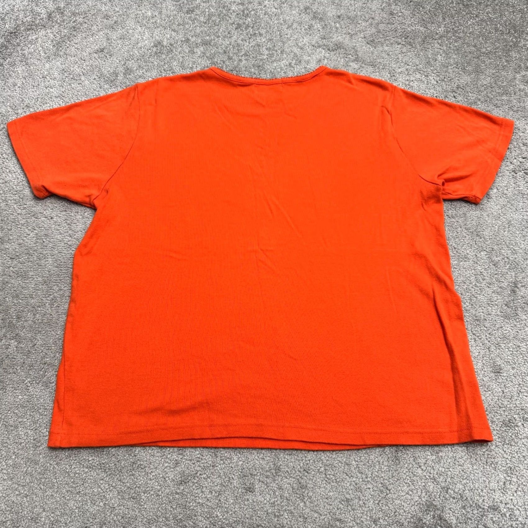 MooRER Jennifer Moore Basic T-Shirt Womens M Orange Crew Neck Short Sleeve Tee Top Size M / US 6-8 / IT 42-44 - 2 Thumbnail