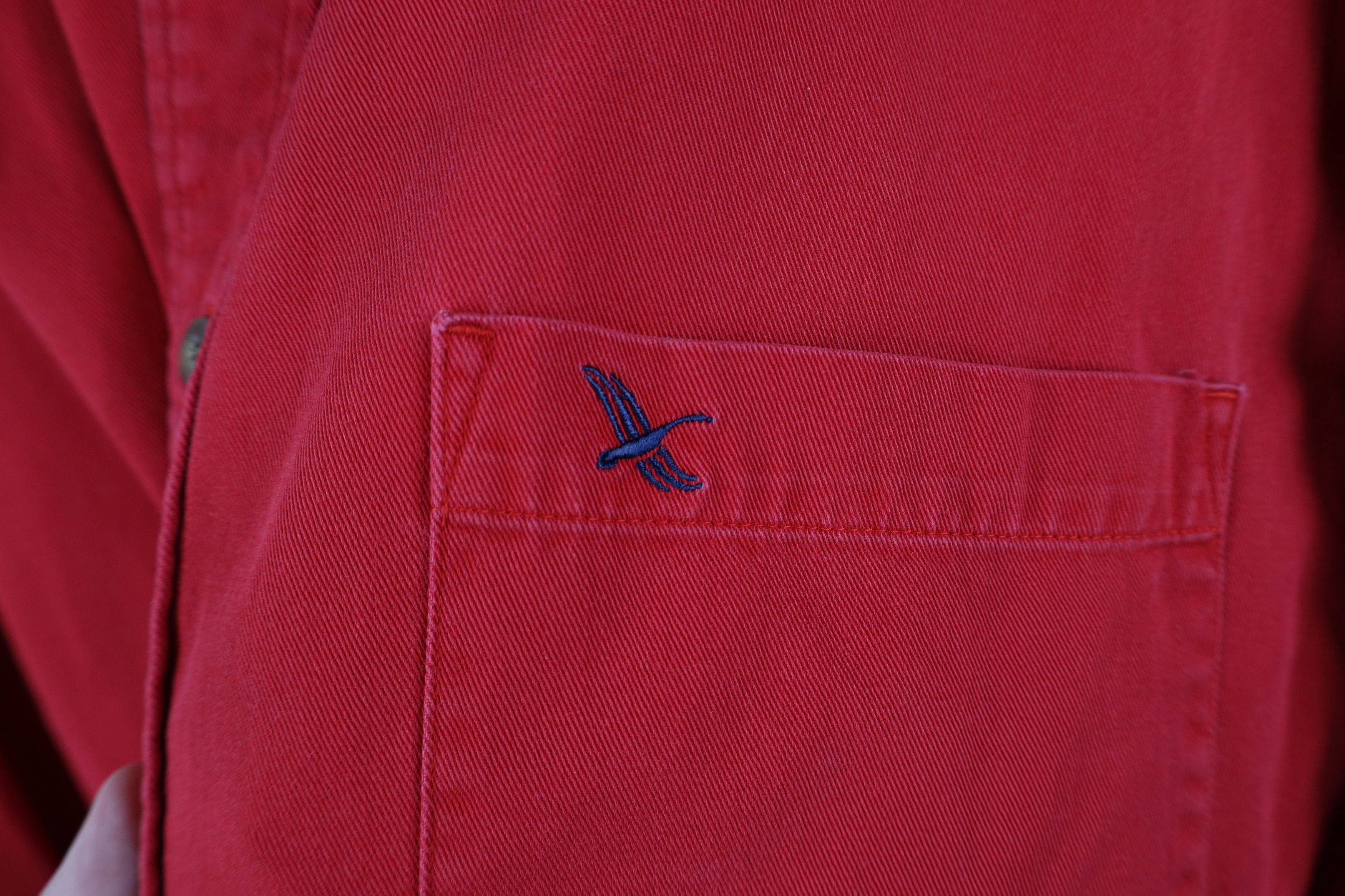 Eddie Bauer Vintage 90s Eddie Bauer Cotton Twill Button Down Shirt Red Size US XXL / EU 58 / 5 - 4 Thumbnail