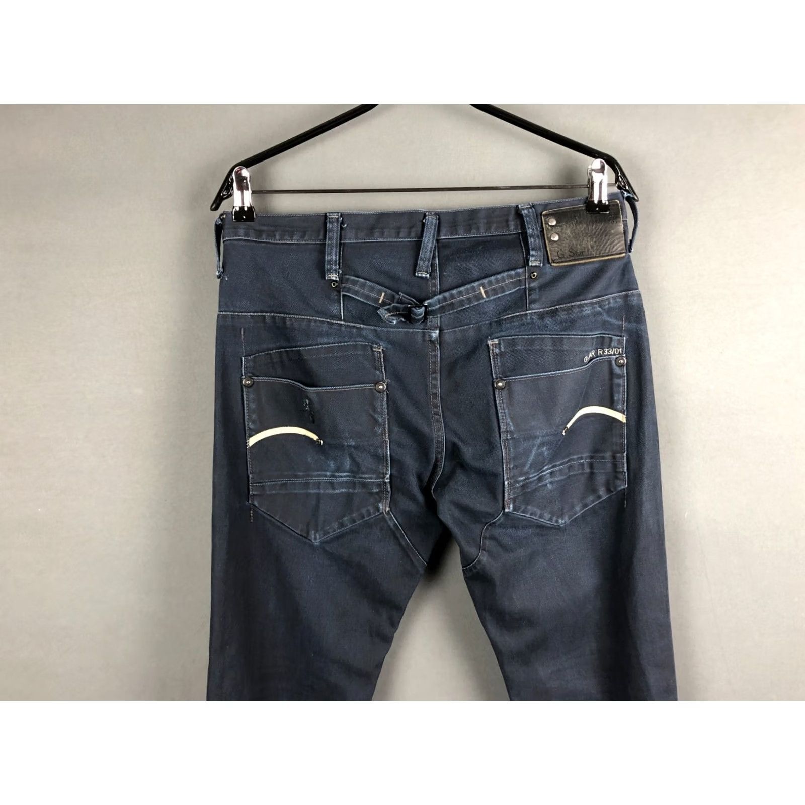 G-Star G-Star 3301 Jeans Mens Regular Dark Blue Cotton Denim Size US 34 / EU 50 - 3 Thumbnail